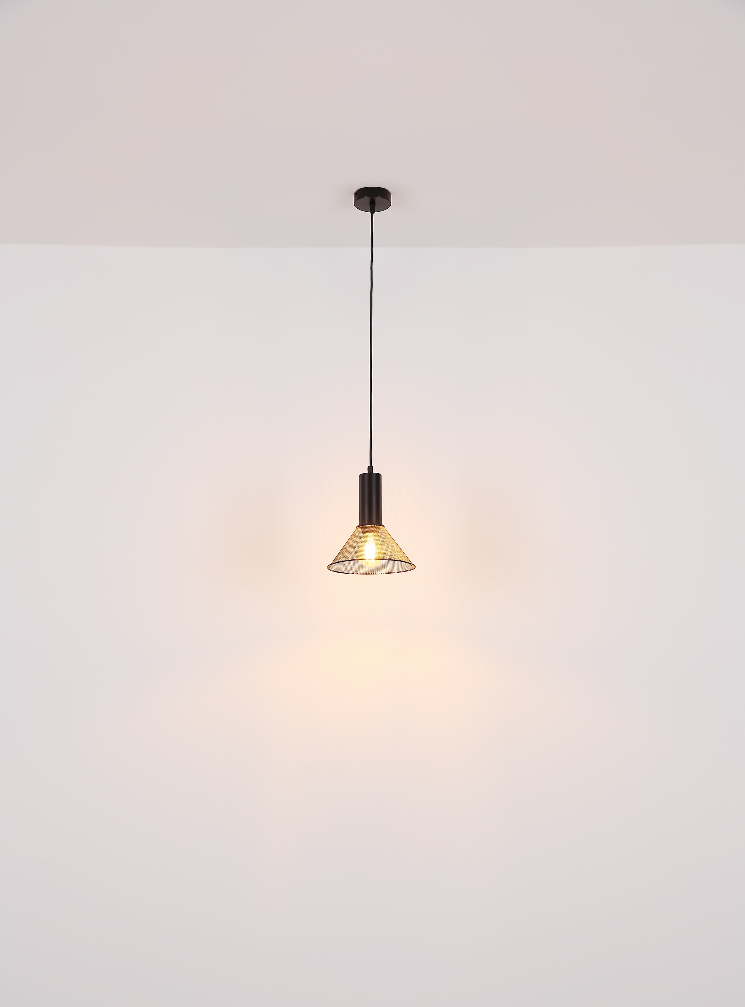 GLOBO LIGHTING Wandleuchte »JEDD«, Leuchtmittel E27 | ohne Leuchtmittel, Wandlampe/Metallgeflecht/schwarz/Wohnzimmer/Flur/inkl. Anschlusskabel