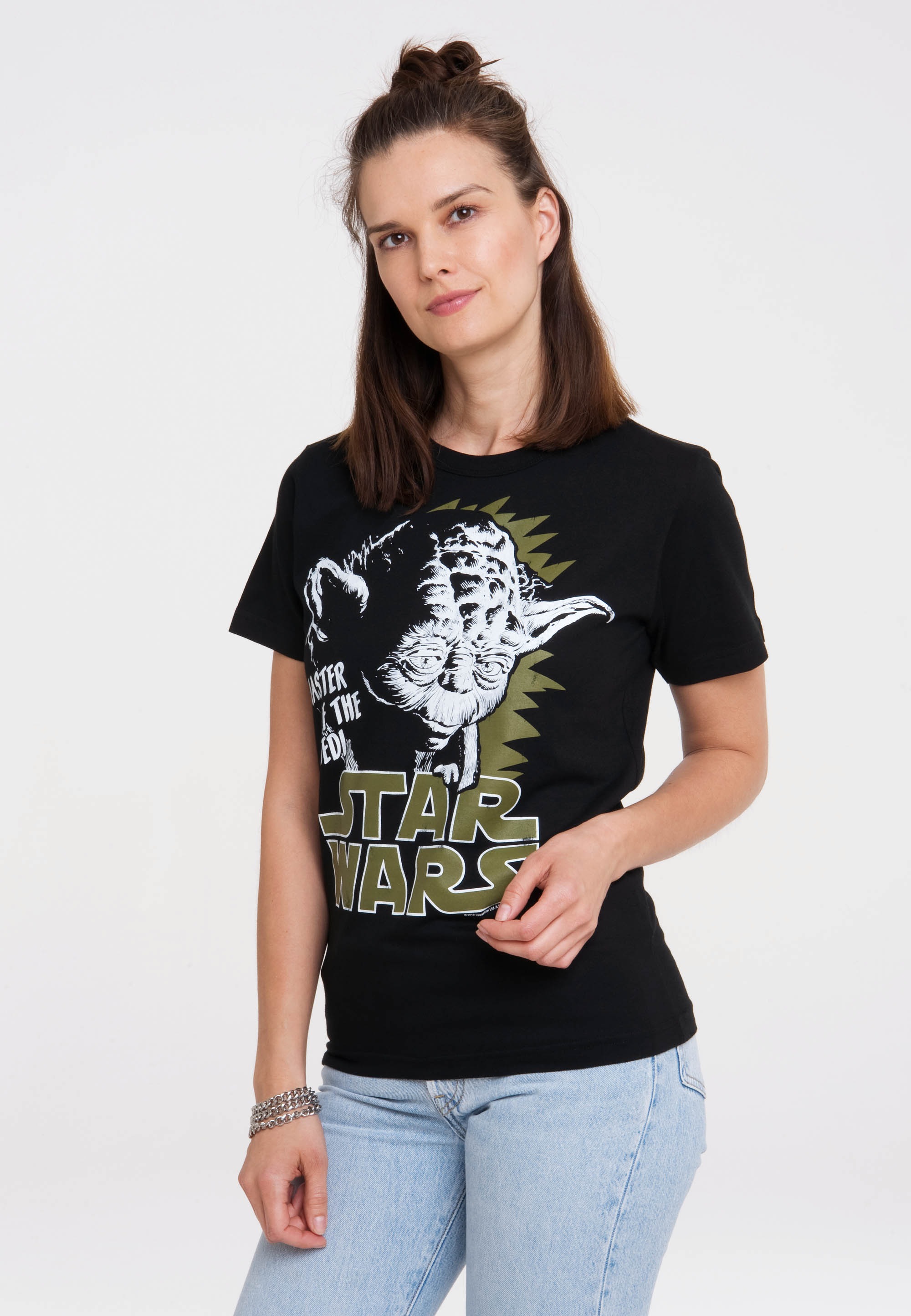 LOGOSHIRT T-Shirt »Star Wars - Yoda«, mit lizenziertem Print