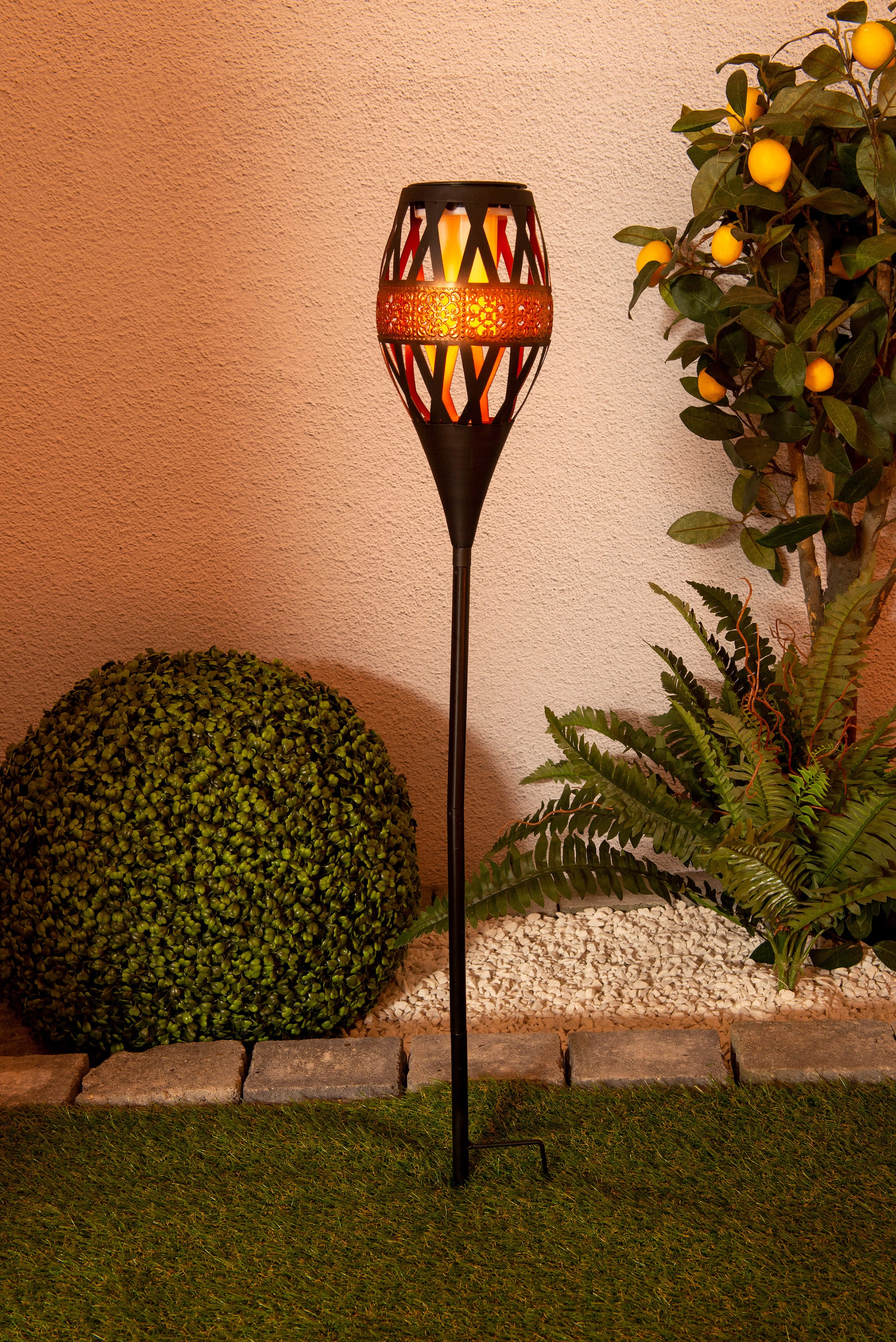 näve LED Gartenfackel »Flame Light«, 0,05W,Farbe: schwarz flammig-flammig, | rost 24x / LED´s LED Deko,incl. BAUR 1 Solar