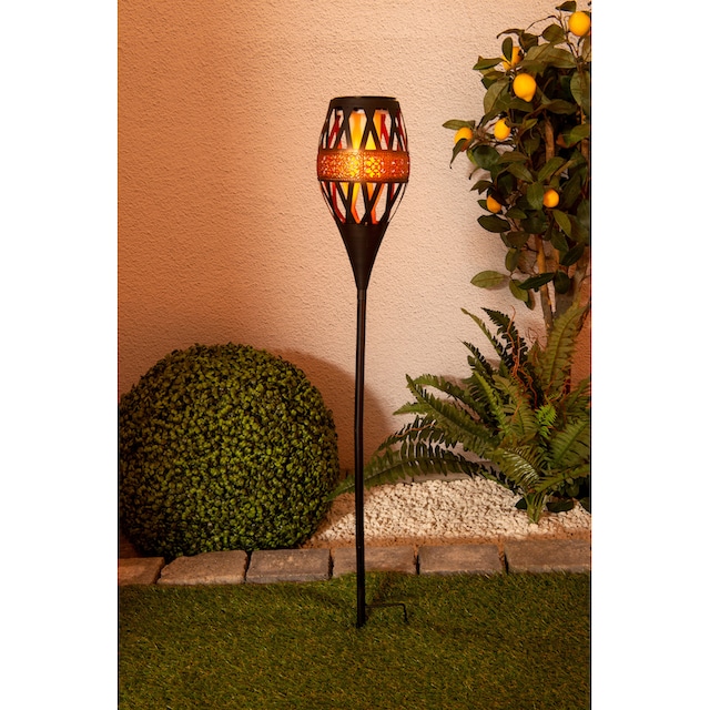 schwarz Light«, Deko,incl. / Gartenfackel BAUR 1 LED LED´s »Flame rost | LED näve 0,05W,Farbe: flammig-flammig, 24x Solar