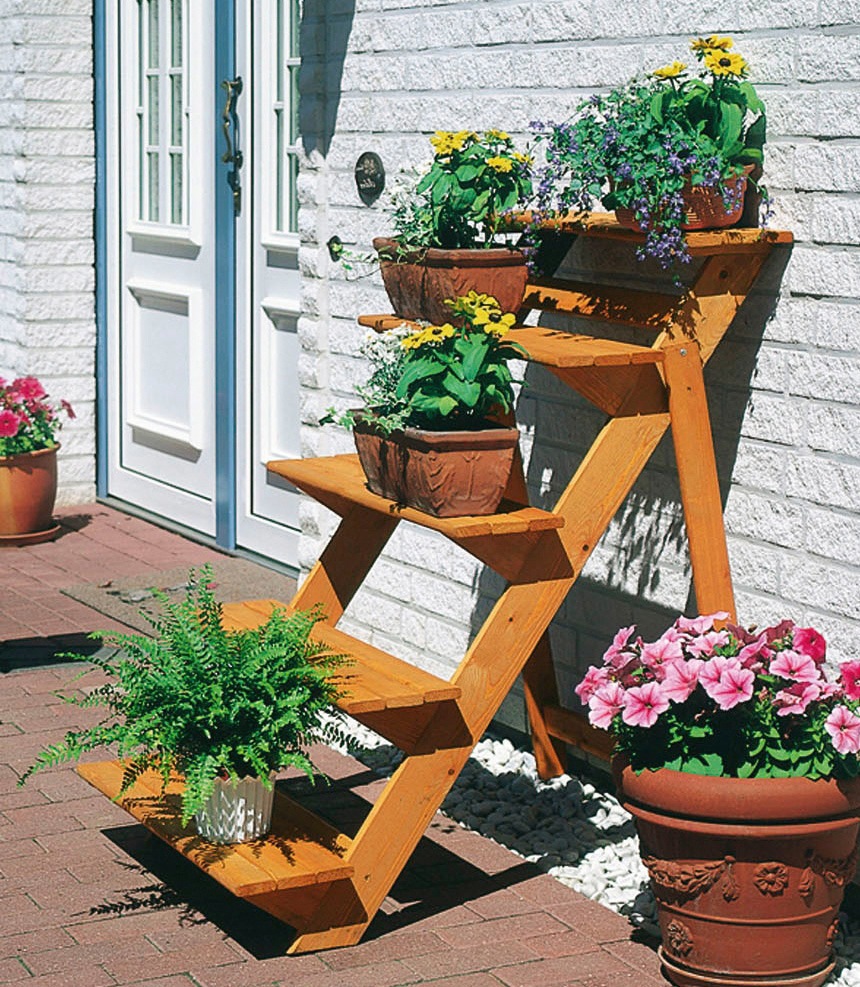 promadino Pflanzentreppe »Blumentreppe groß«, BxTxH 78x100x109 cm