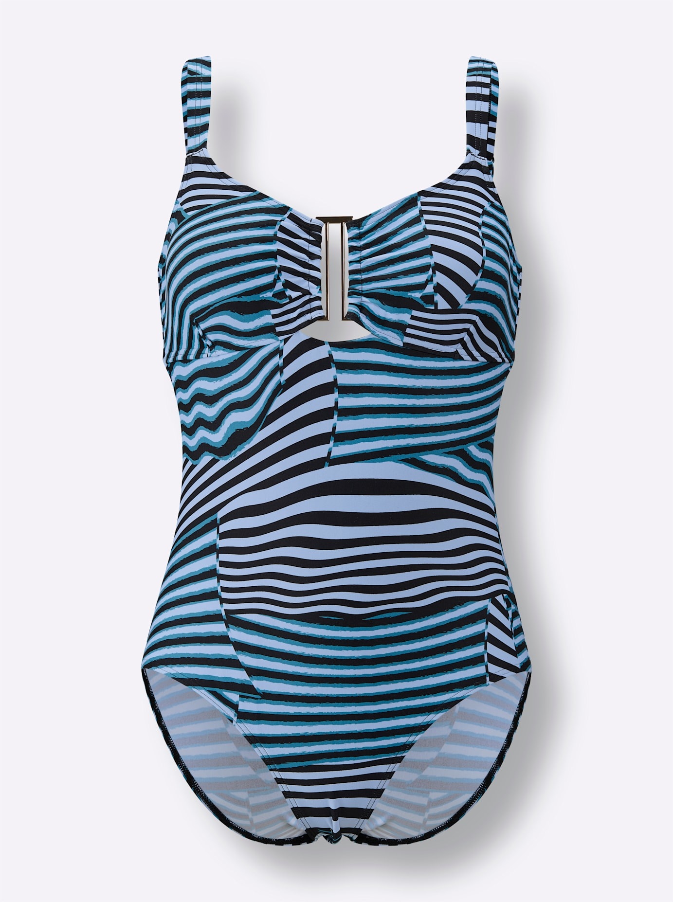 Feel Good Women Swimsuit Black/Turquoise 46 D 3