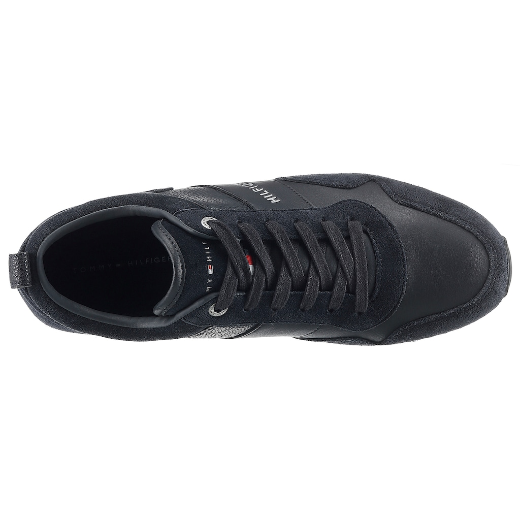 Tommy Hilfiger Sneaker »ICONIC LEATHER SUEDE MIX RUNNER«, im Materialmix, Freizeitschuh, Halbschuh, Schnürschuh