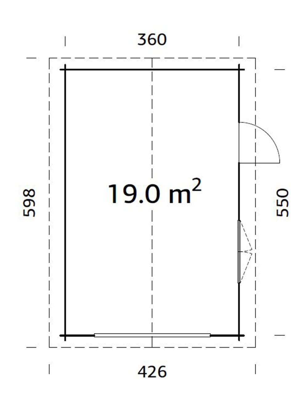Palmako Garage »Roger, ohne Tor« BxTxH: 426x598x276 cm