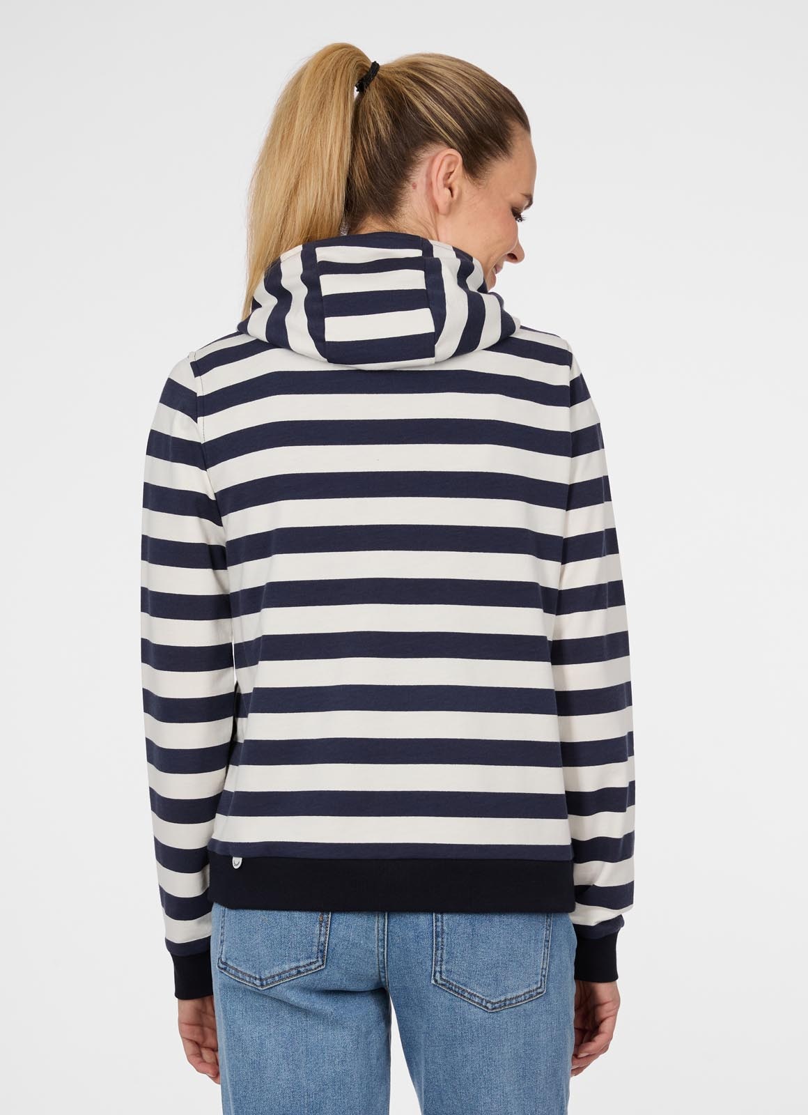 Ragwear Kapuzensweatjacke »PARYA STRIPES« aus Baumwollmischung, normale Passform, mit Reißverschluss