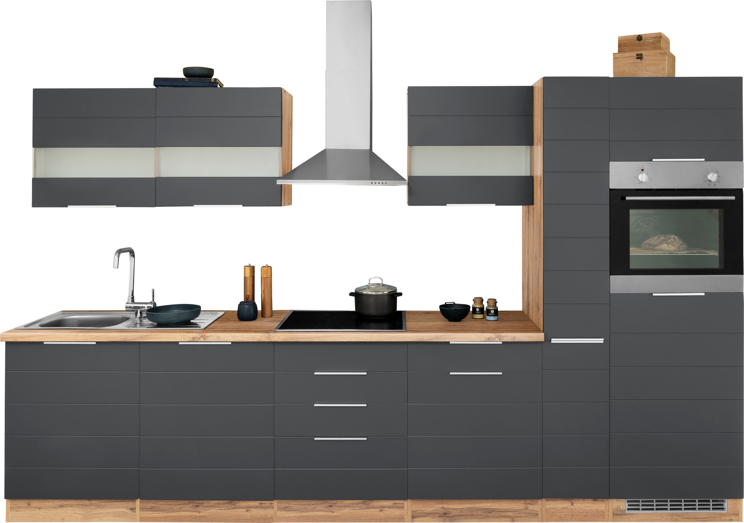 KOCHSTATION Küchenzeile "KS-Luhe" 330 cm breit, wahlweise mit oder ohne E-G günstig online kaufen