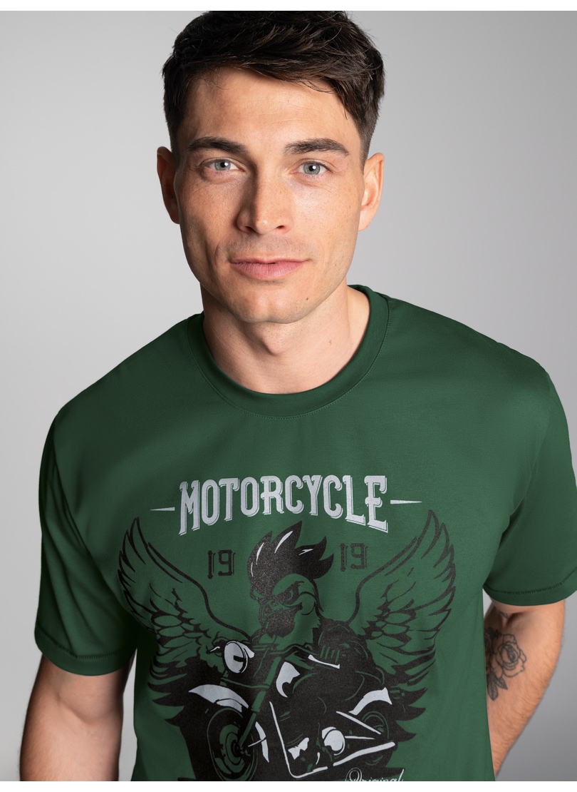 Trigema T-Shirt "TRIGEMA T-Shirt mit großem Motorrad-Printmotiv" 1 Stk. tlg günstig online kaufen