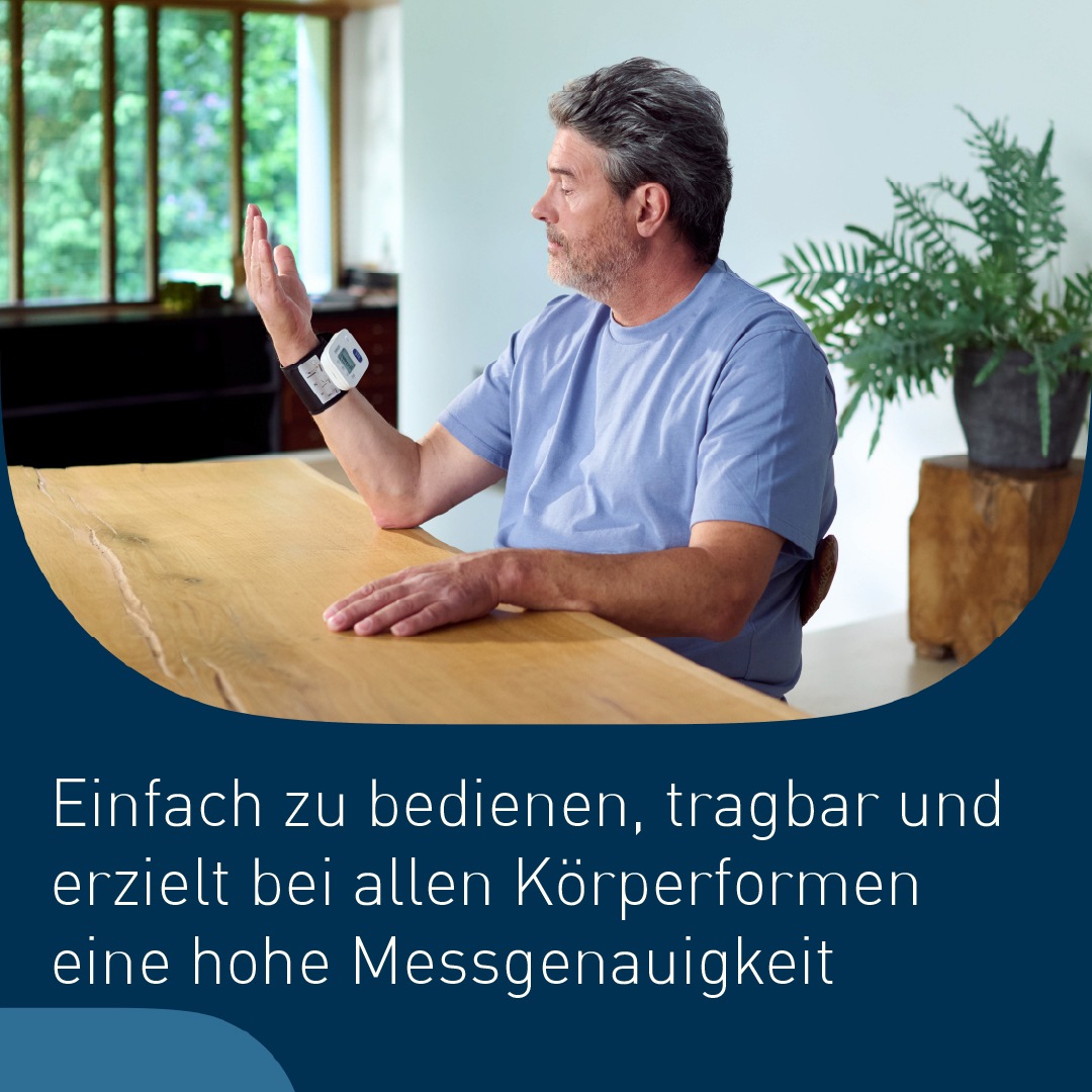 Thumbnail - Omron Handgelenk-Blutdruckmessgerät "RS1, klinisch validiert, vorgeformte Manschette 13.5-21.5 cm" für zu Hause und unte...