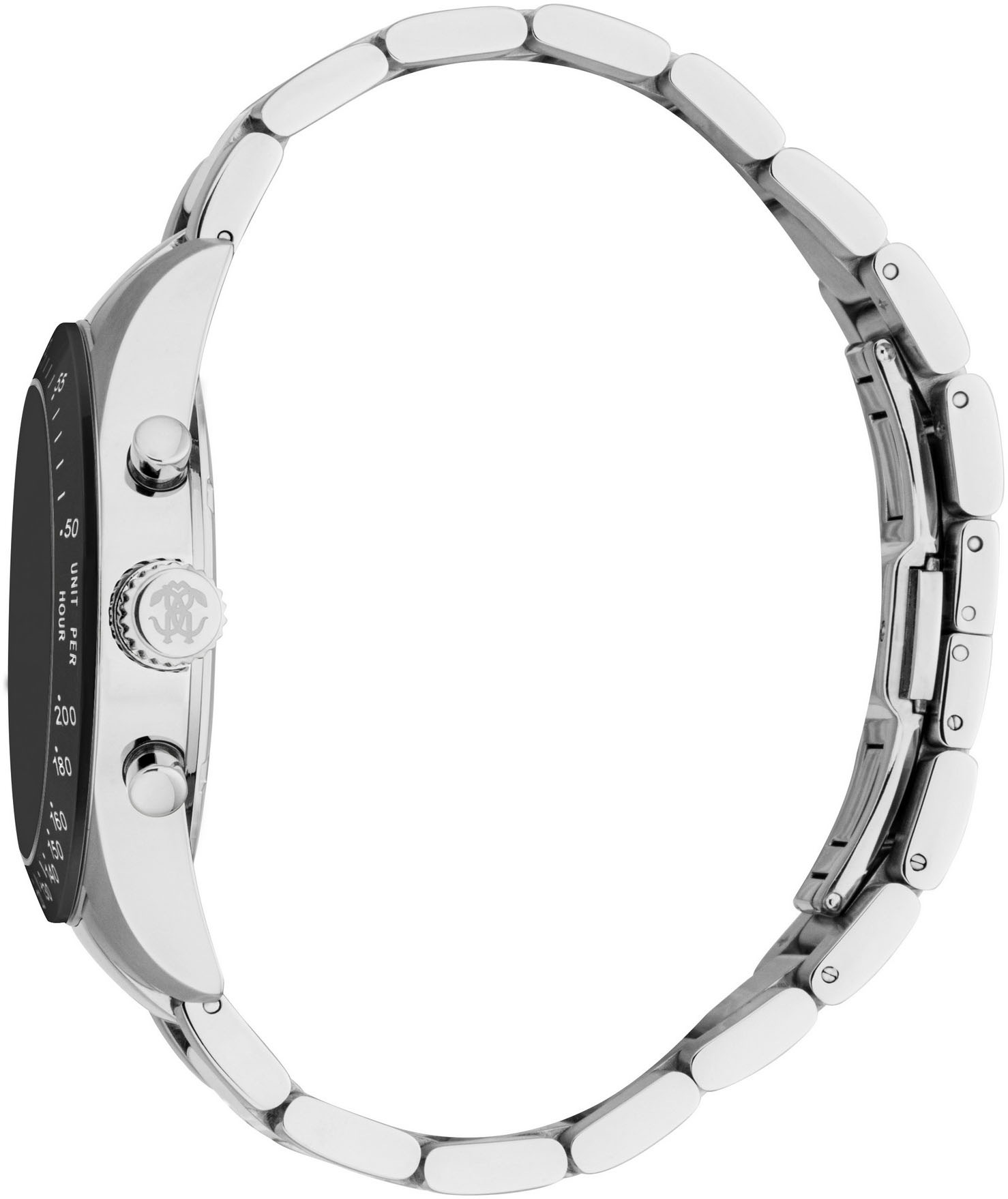 roberto cavalli Chronograph »Uomo Chrono«, Quarzuhr, Armbanduhr, Herrenuhr, Edelstahlarmband, analog, Tag