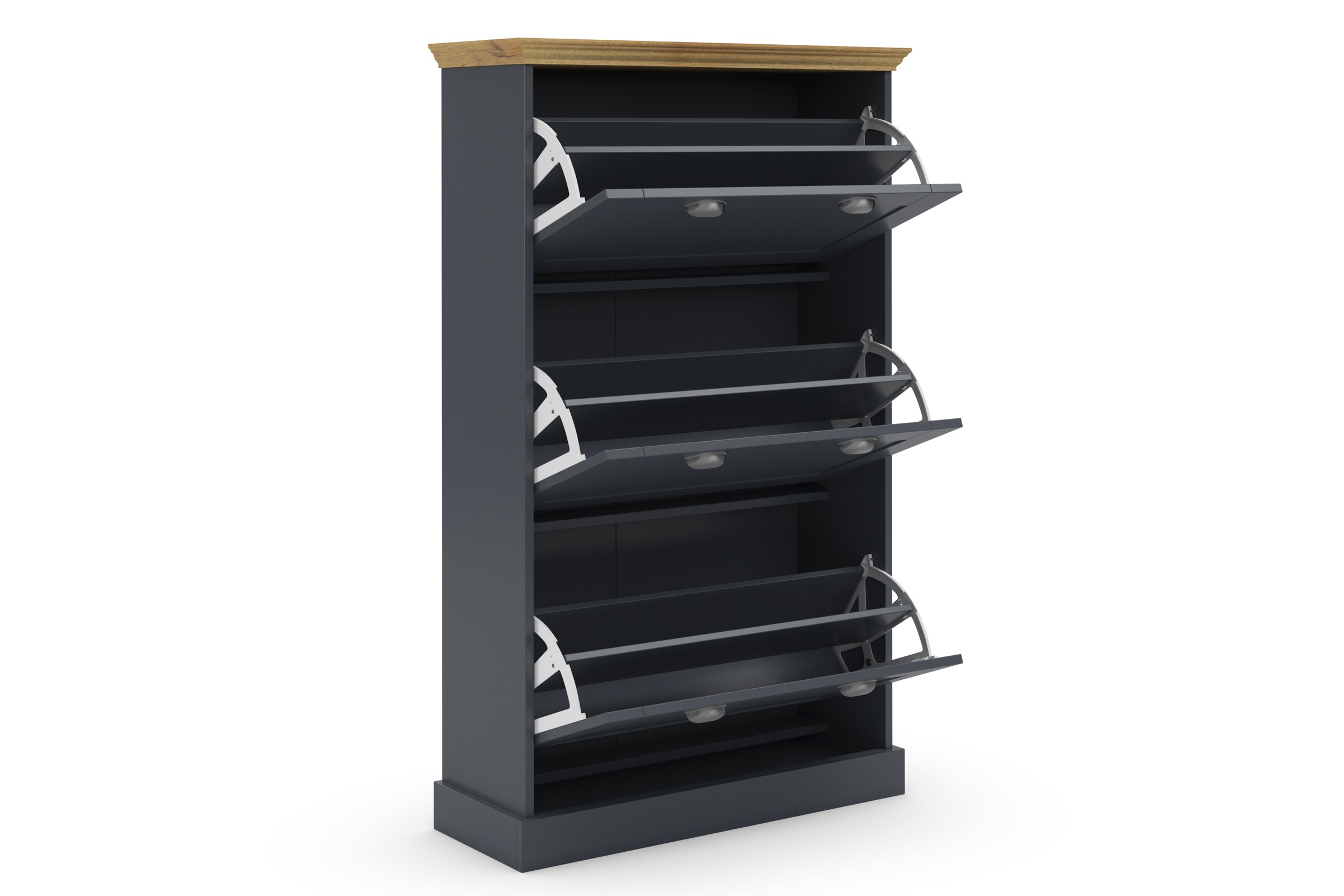 Home affaire Schuhschrank »Motala«, mit 3 Klappen, Platz für 18-20 paar Schuhe, Breite 80 cm, Höhe 132 cm