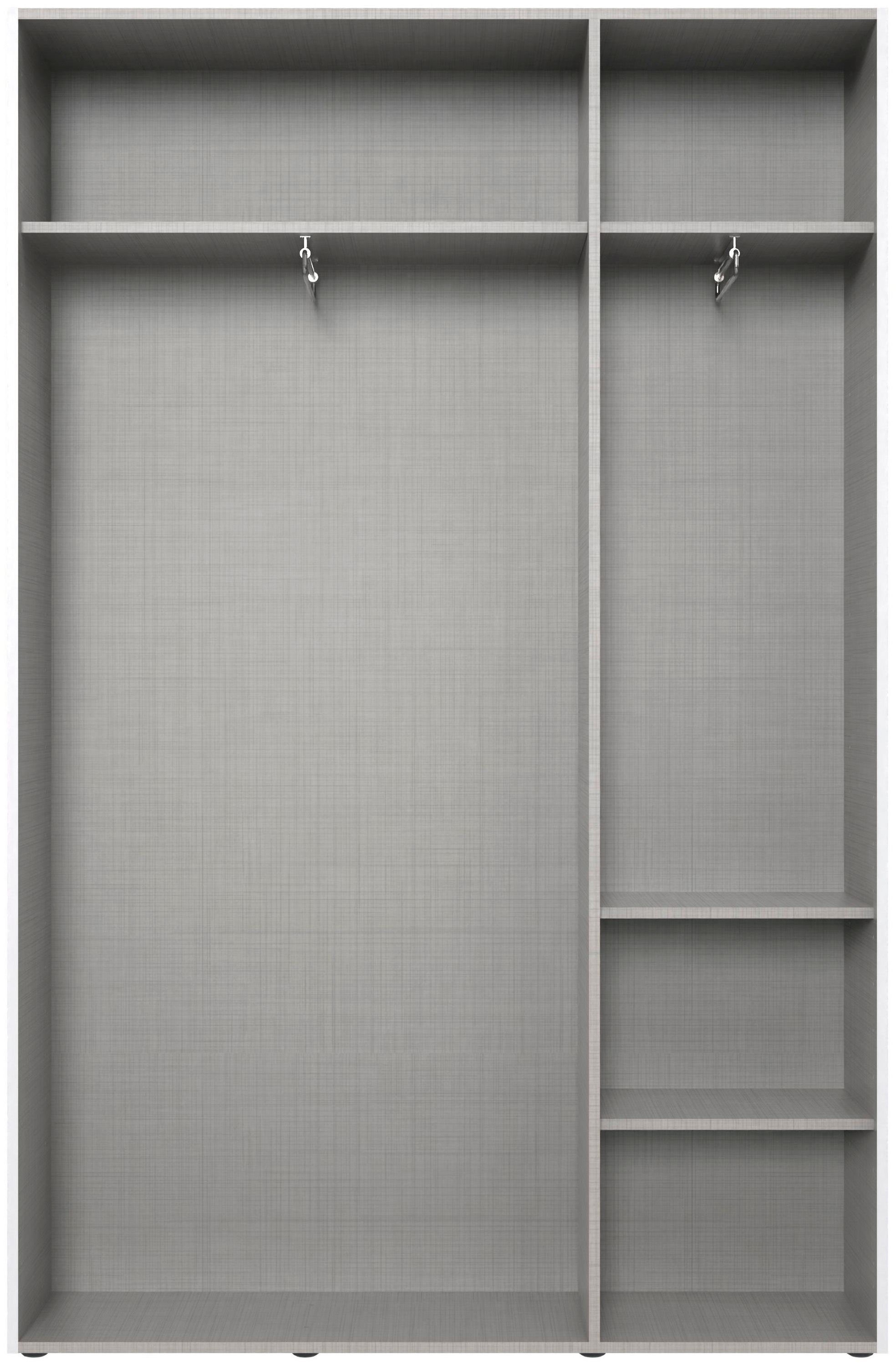Wimex Kleiderschrank »Mugano,in 8 Breiten,3 Höhen,2 Tiefen, viele Farben, Made in Germany«, (in Basic oder Premium Ausstattung mit 2 weiteren Einlegeböden), mit langen oder kurzen Griffen aus Metall, mit oder ohne Spiegel