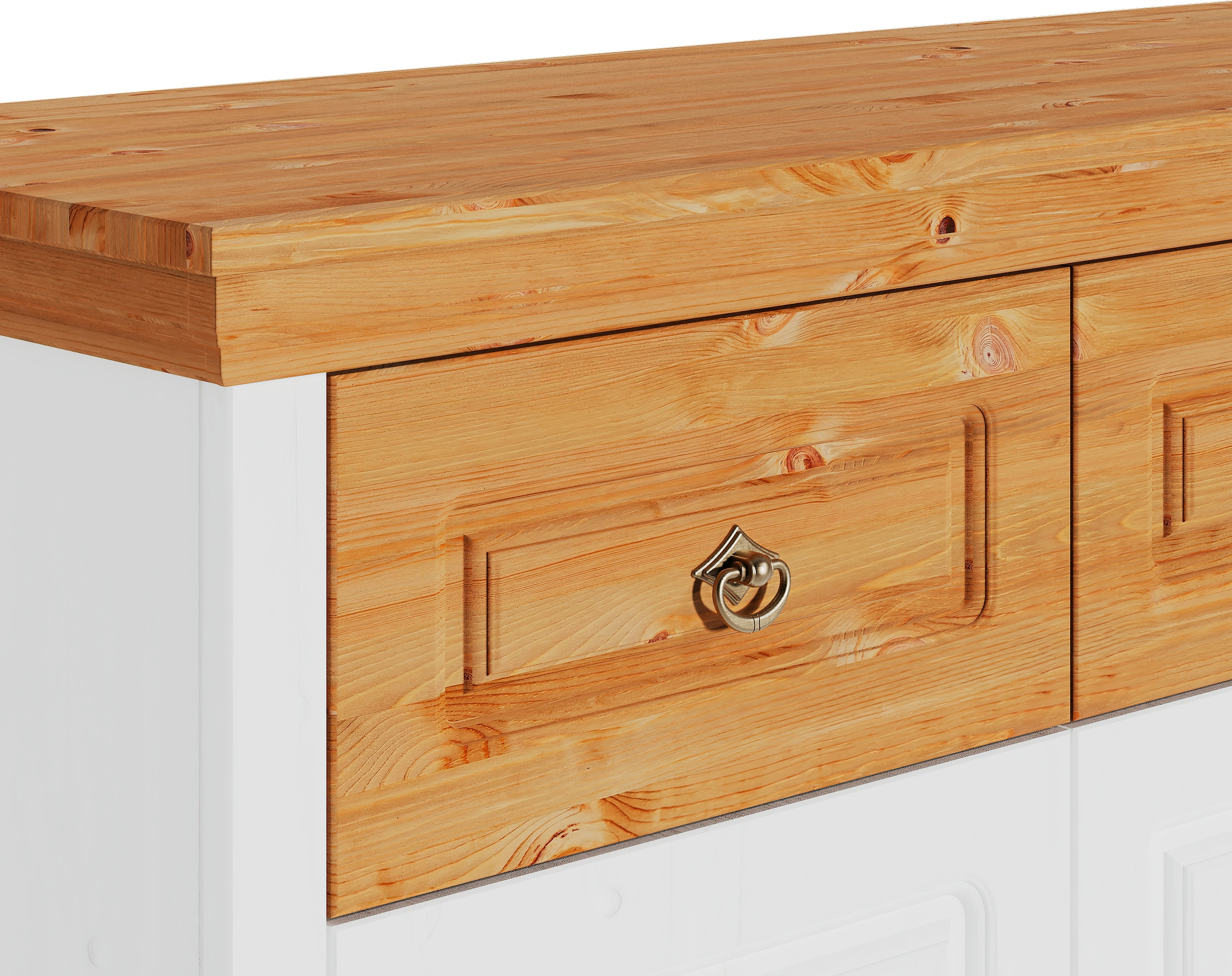 Home affaire Schuhschrank »Basilico«, Schuhkkommode, Breite 130 cm, Kassettenoptik, aus Massivholz, FSC®