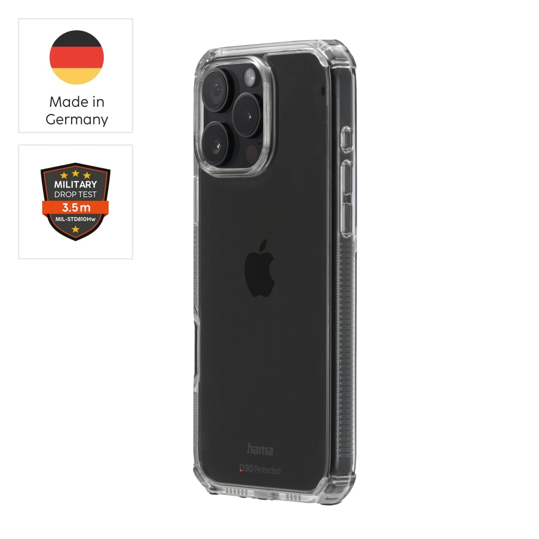 Hama Smartphone-Hülle »Handyhülle „Extreme Protect“ für iPhone 16 Pro Max (stoßfest, D3O)« iPhone 16 Pro Max 17,5 cm (6,9 Zoll)