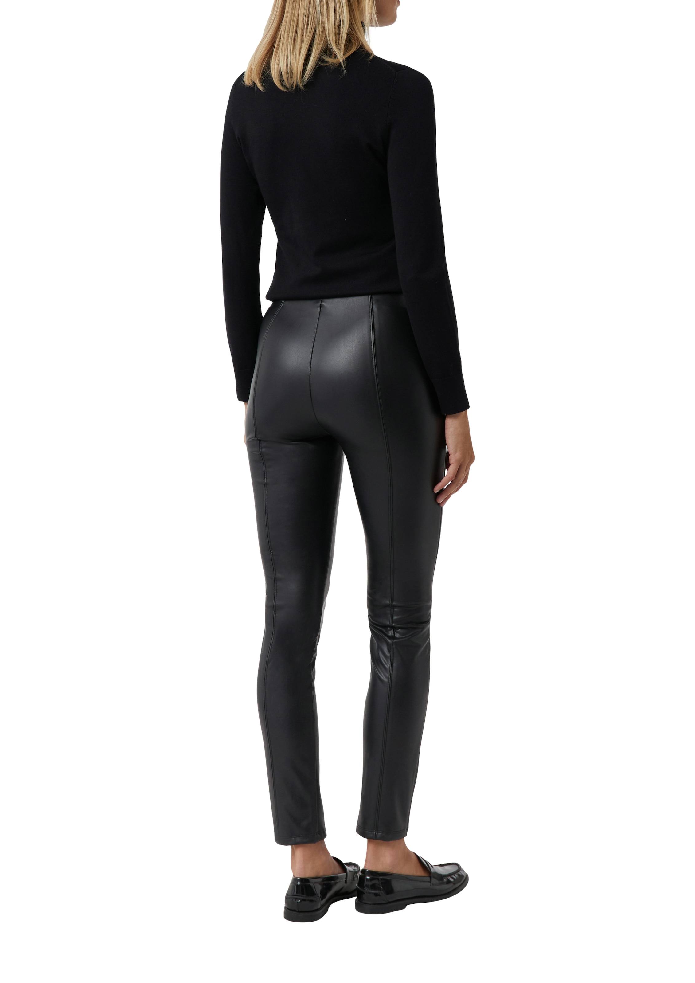 Comma Leggings, aus Lederimitat, Slim Fit