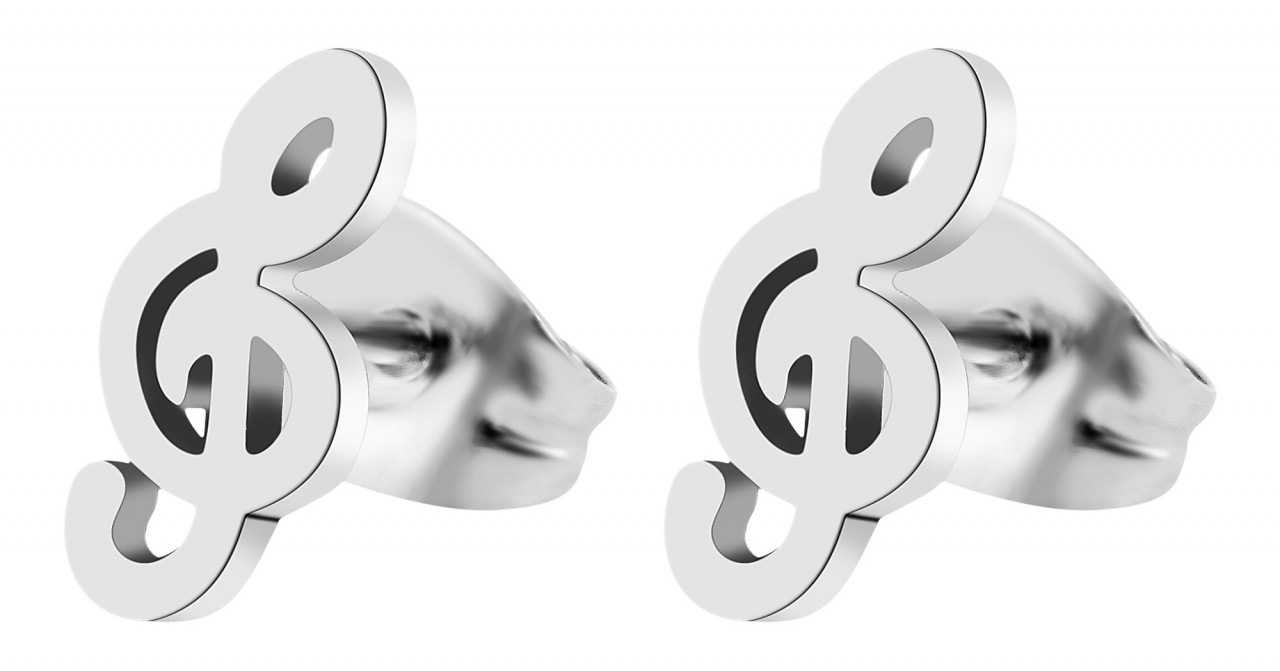 Adelia's Damen Edelstahl Ohrstecker Silber 2