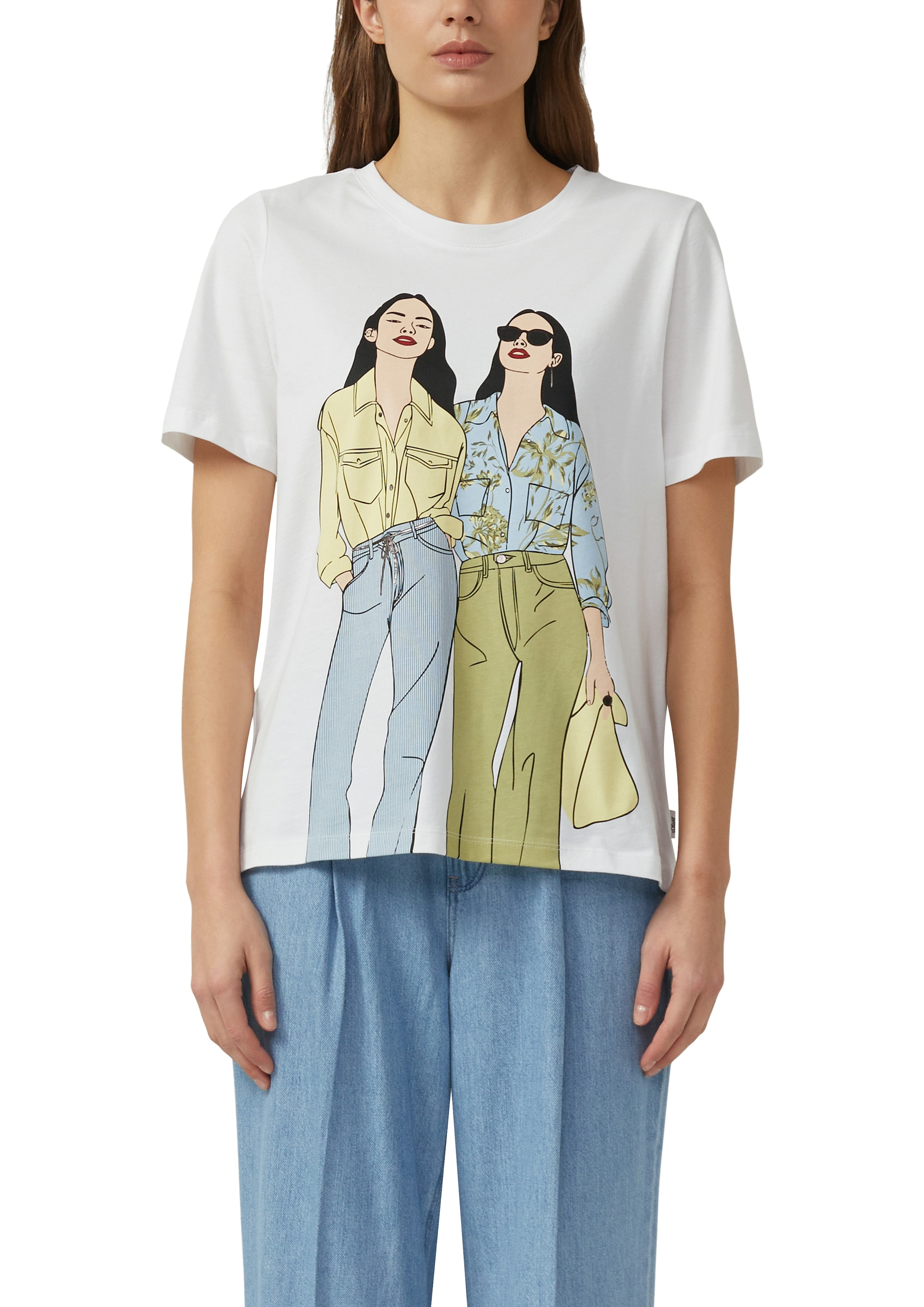 s.Oliver Kurzarmshirt mit großem Frontprint günstig online kaufen