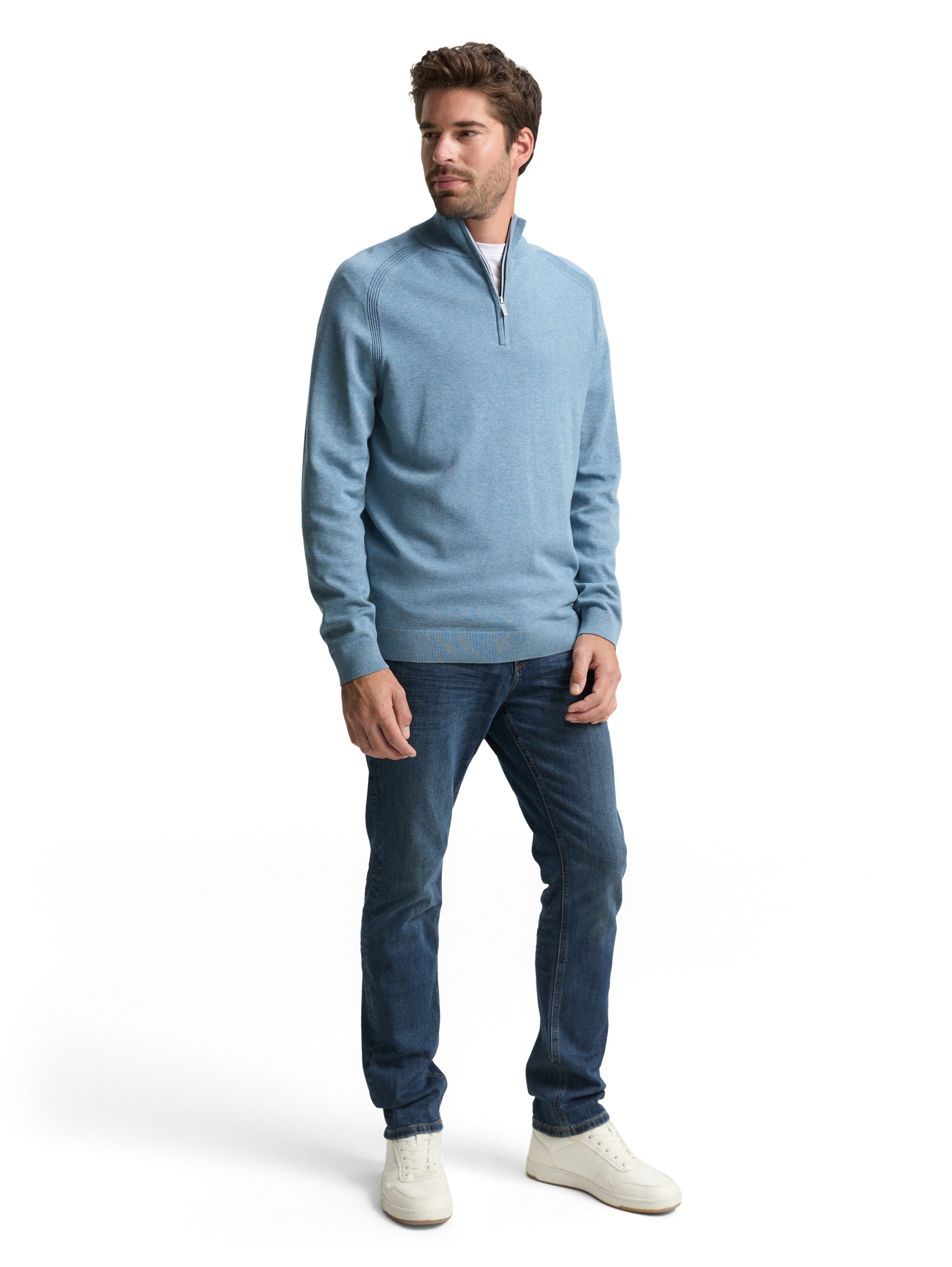 TOM TAILOR Troyer mit Logo Stickerei