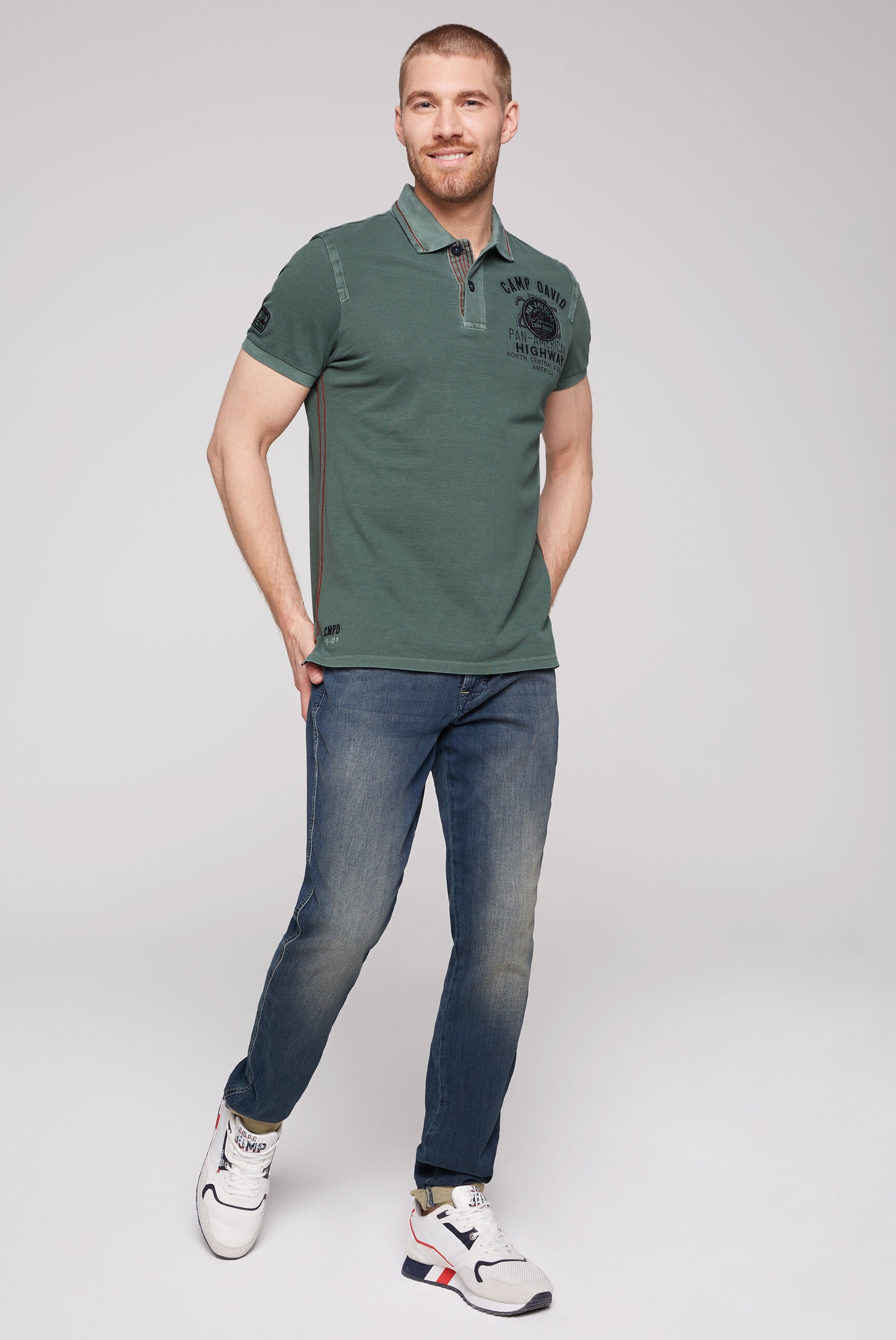 CAMP DAVID Poloshirt, aus Baumwolle