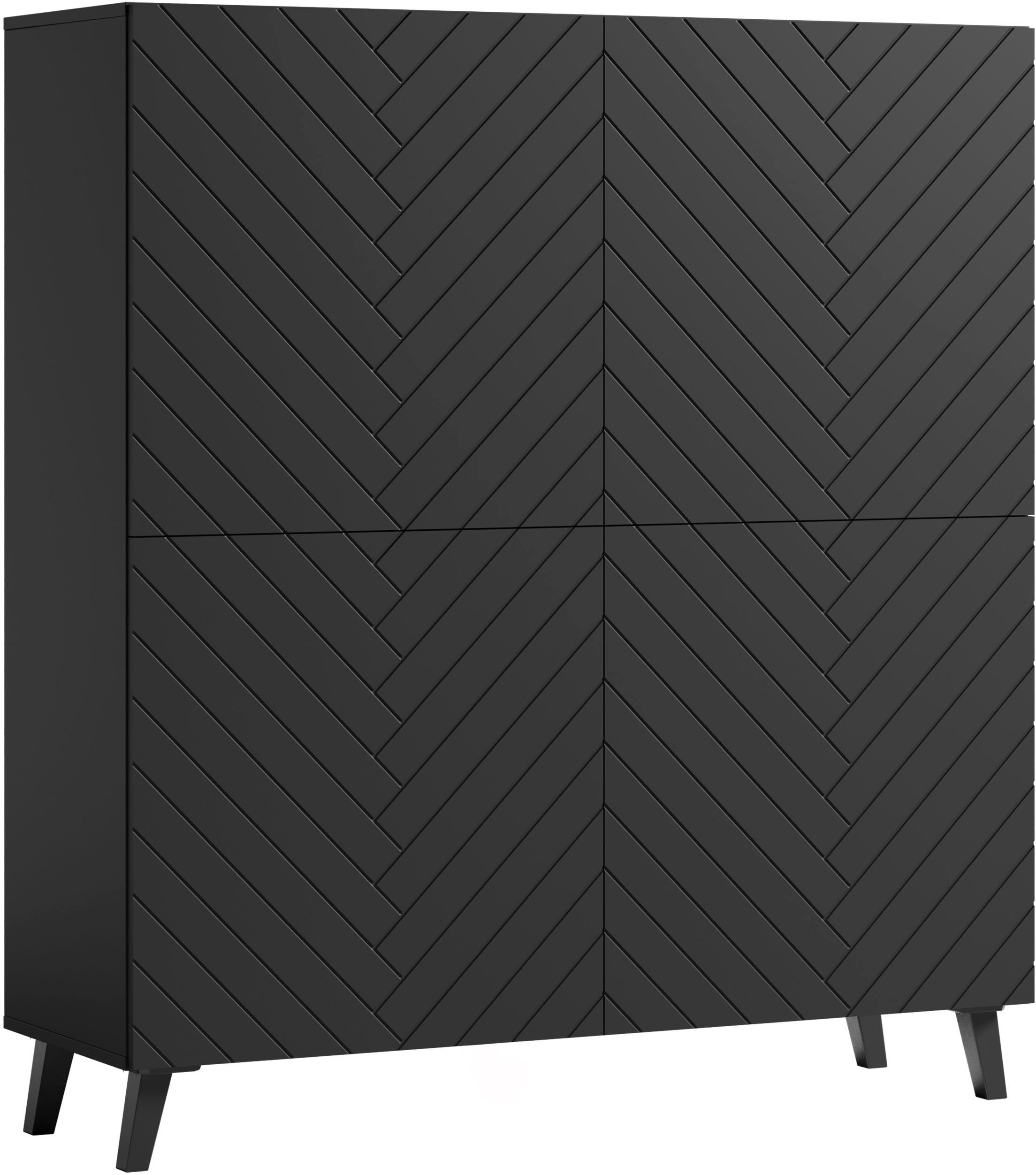 INOSIGN Highboard »HIGHBOARD PHUKET«, (1 St.), moderne Kommode mit 4 Türen und 8 Fächern, Breite 120 cm