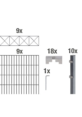 Alberts Doppelstabmattenzaun »Nexus« anthrazit...