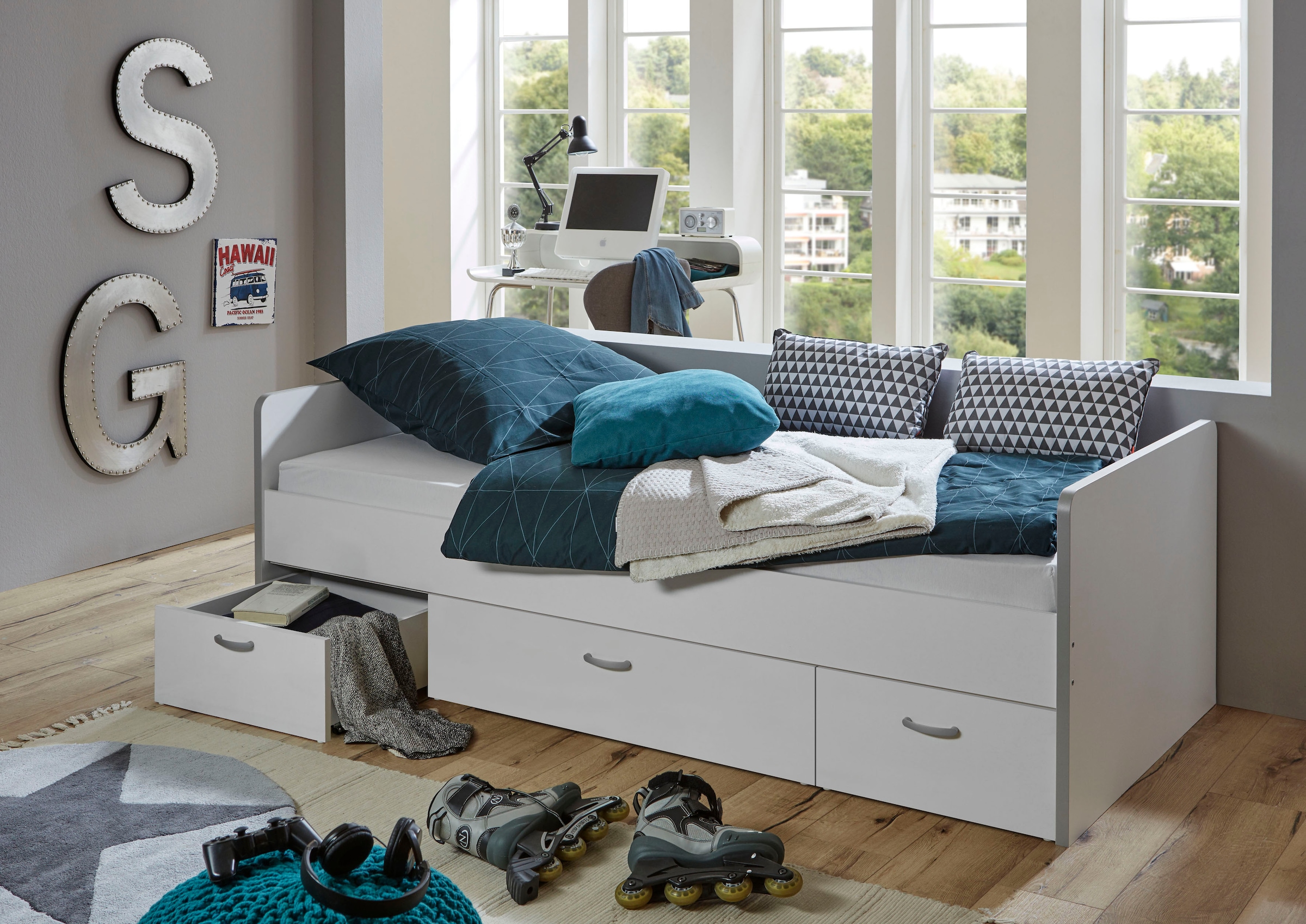 Relita Funktionsbett »Ponny«, LF 90 x 200 cm, mit 3 Schubladen, diverse Farben