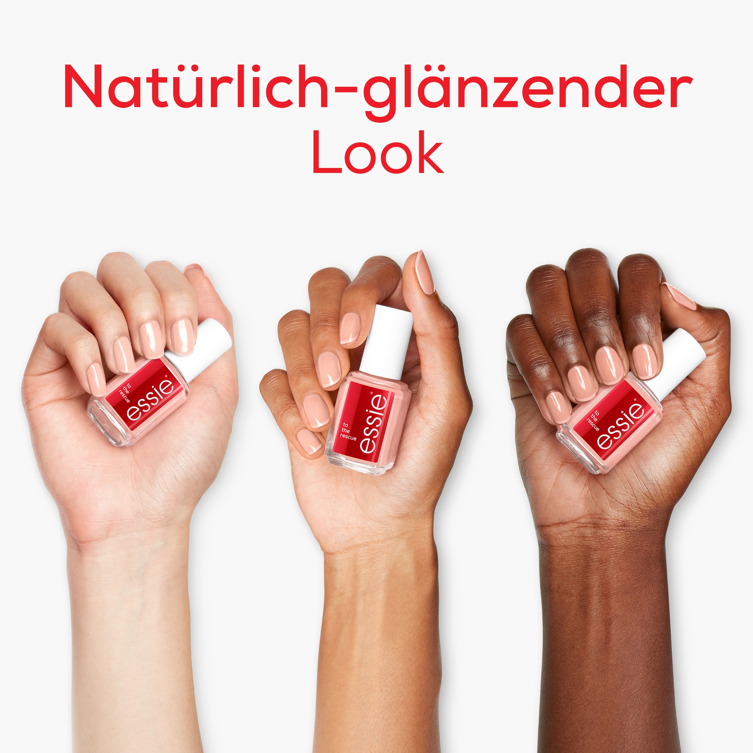 essie Nagelhärter »to the rescue«, mit dreifachem Proteinkomplex für starke Nägel.