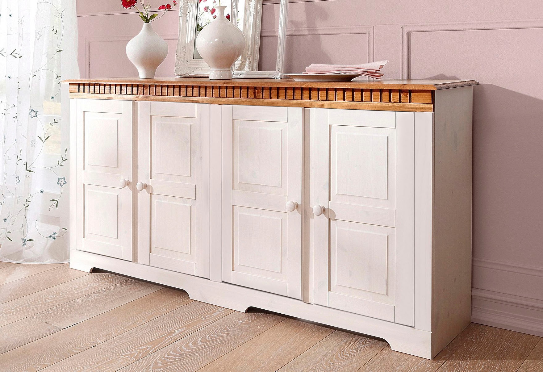 Home affaire Sideboard "Lisa" Kommode aus massivem Kiefernholz, in 2 Breite günstig online kaufen