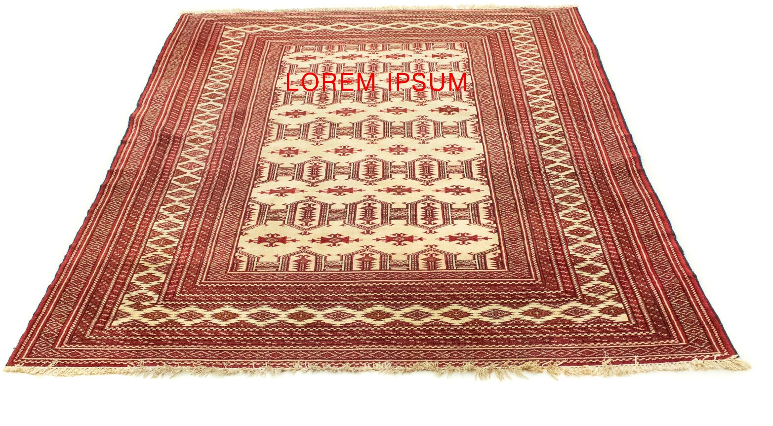 morgenland Wollteppich »Turkaman Teppich handgeknüpft rot«, rechteckig