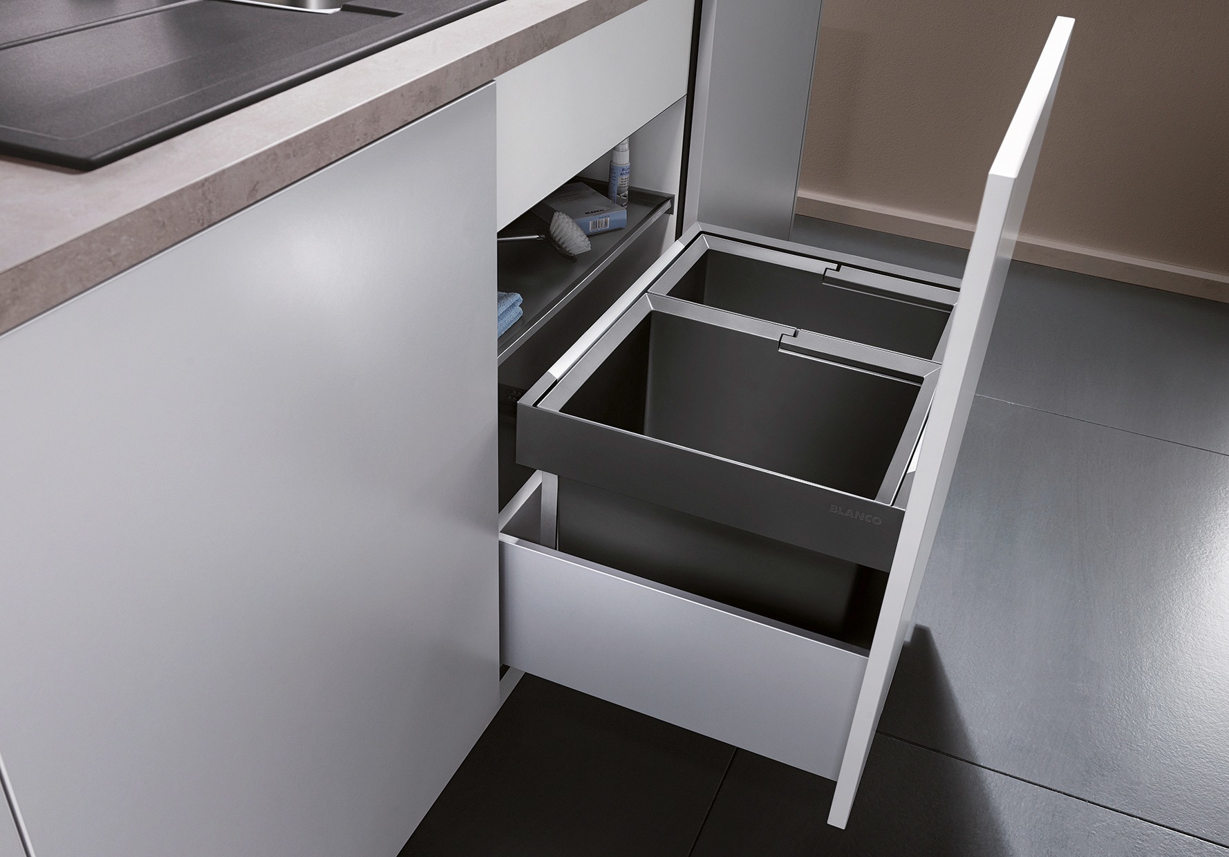 Blanco Mülltrennsystem "Flexon II 45/2" 2 Behälter Kunststoff, Stahlblech, günstig online kaufen