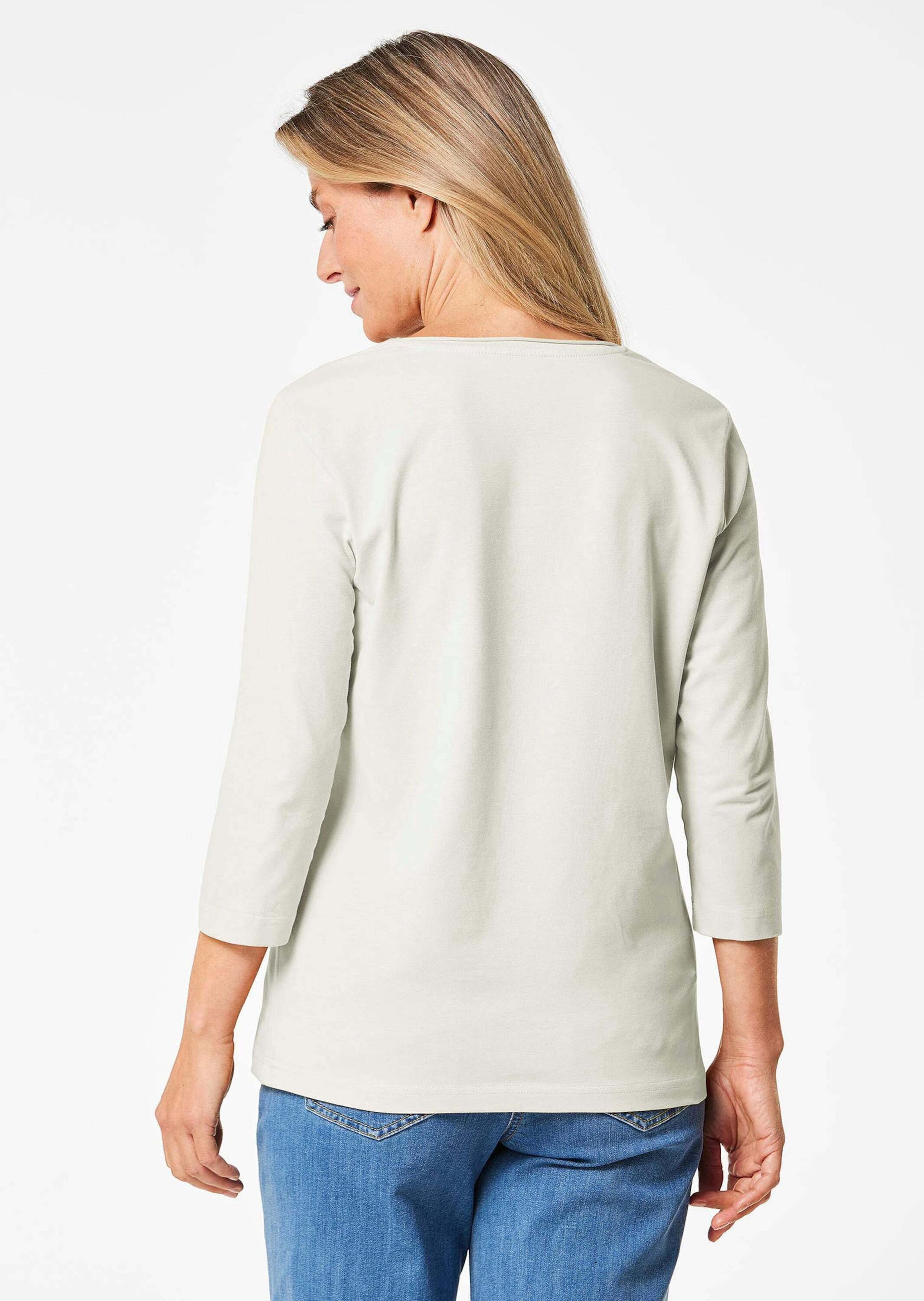GOLDNER 3/4-Arm-Shirt »Shirt Shirt mit V-Ausschnitt«