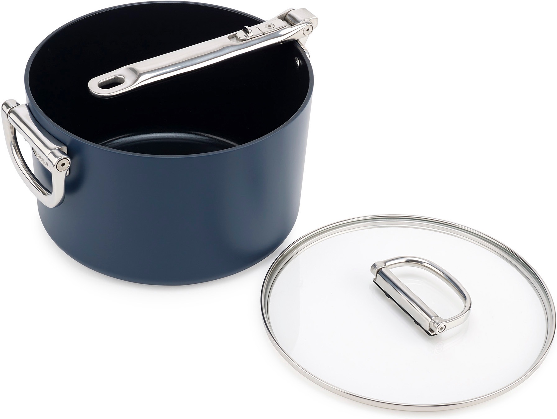 Joseph Joseph Kochtopf »Space 23 cm antihaftbeschichteter Topf, Kasserolle« Topf inkl. Deckel, 2 tlg. Aluminium