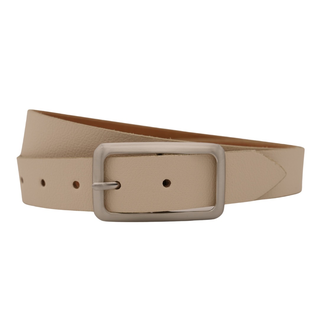 ANNAMATONI Damen Ledergürtel "AnnaMatoni Ledergürtel Muna Ledergürtel Muna"creme 105, Gr. 115, 100% Leder, Gürtel