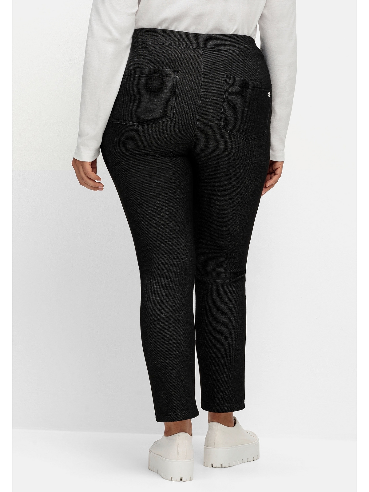 Sheego Leggings »Große Größen«, aus weicher, leicht wärmender Melangequalität