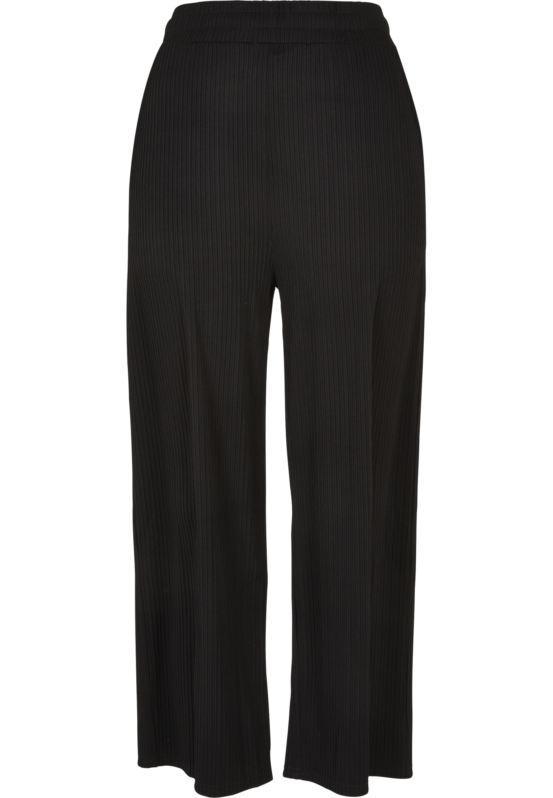 URBAN CLASSICS Bequeme Jeans "Urban Classics Damen Ladies Straight Leg Rib Interlock Culotte" 1 Stk.