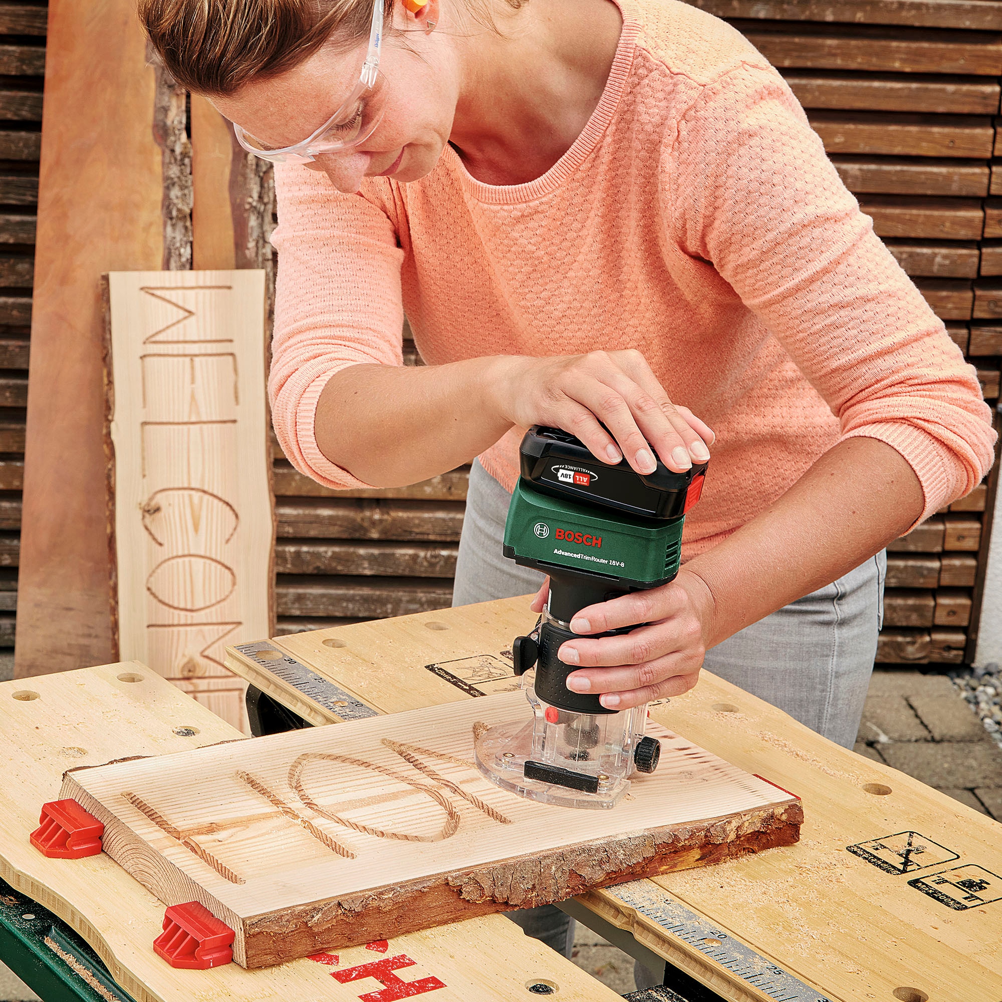 Bosch Home & Garden Akku-Fräse Tool«, | Solo Akku »AdvancedTrimRouter und ohne bestellen online System Volt 18 18V-8 Ladegerät, BAUR