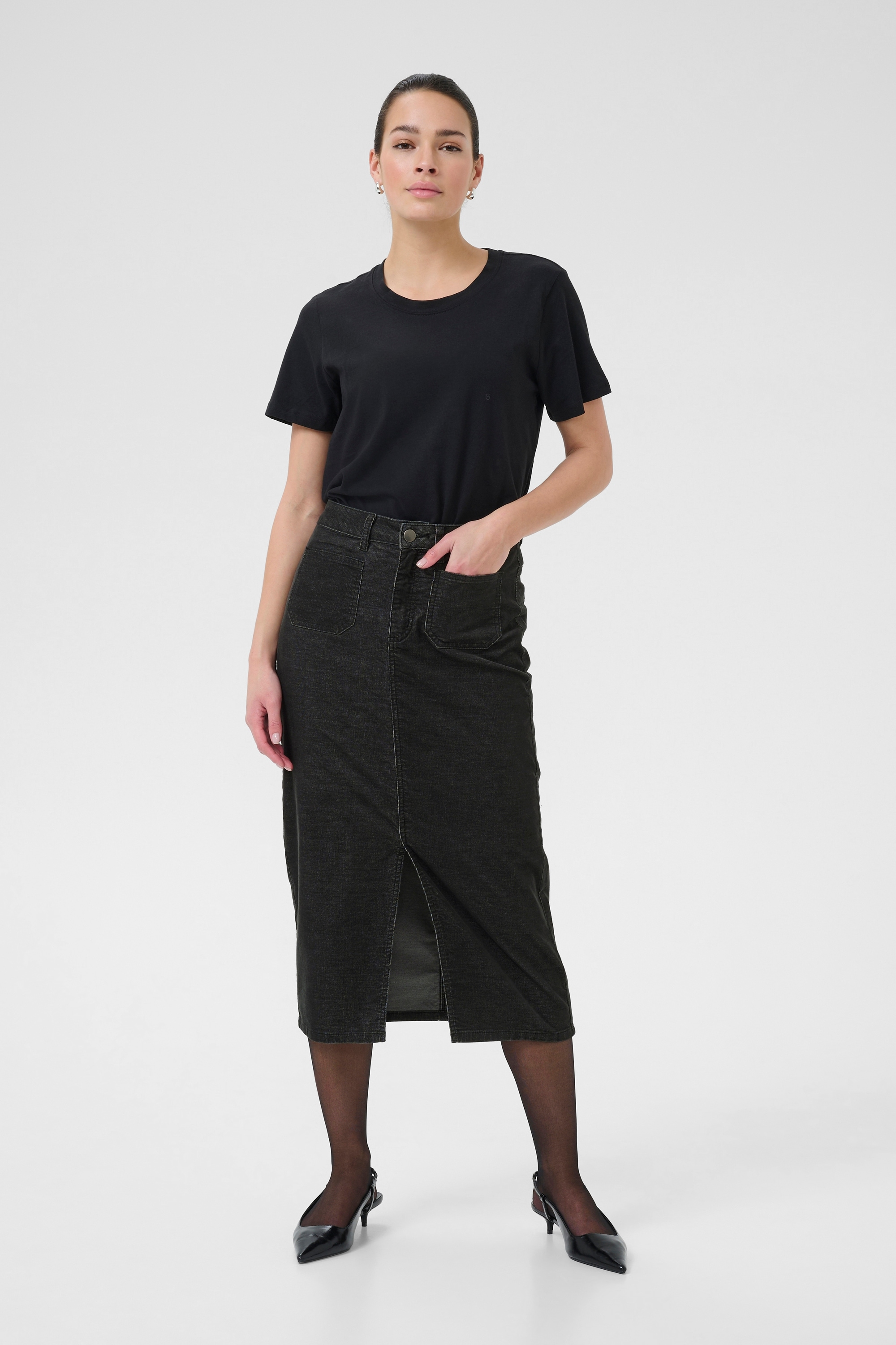 KAFFE Midirock »Damen Rock KAmolly«