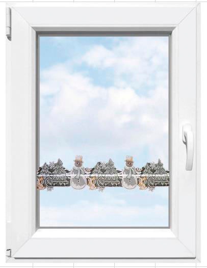 Stickereien Plauen Scheibengardine "Winter" Stangendurchzug 1 Stk. tlg. Fen günstig online kaufen