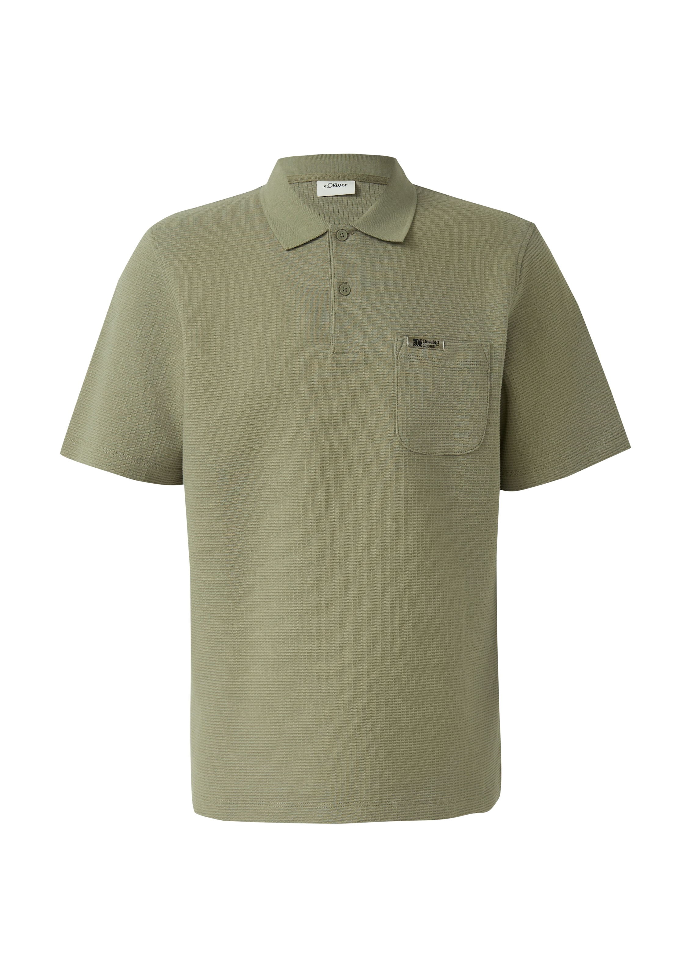 s.Oliver Poloshirt in Waffle-Optik