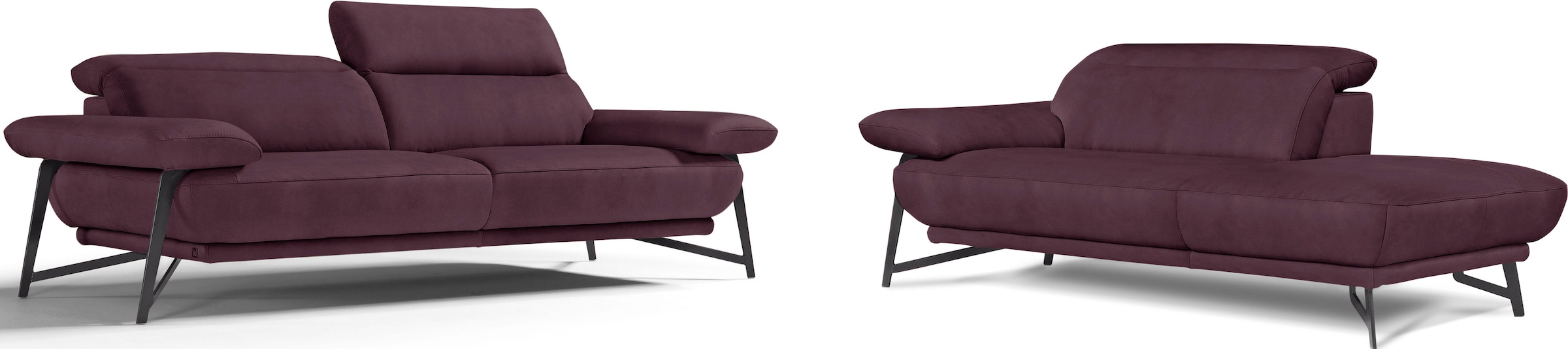 Egoitaliano Sofa "Anais, Design mit hohem Sitzkomfort, Fußfarbe schattengra günstig online kaufen