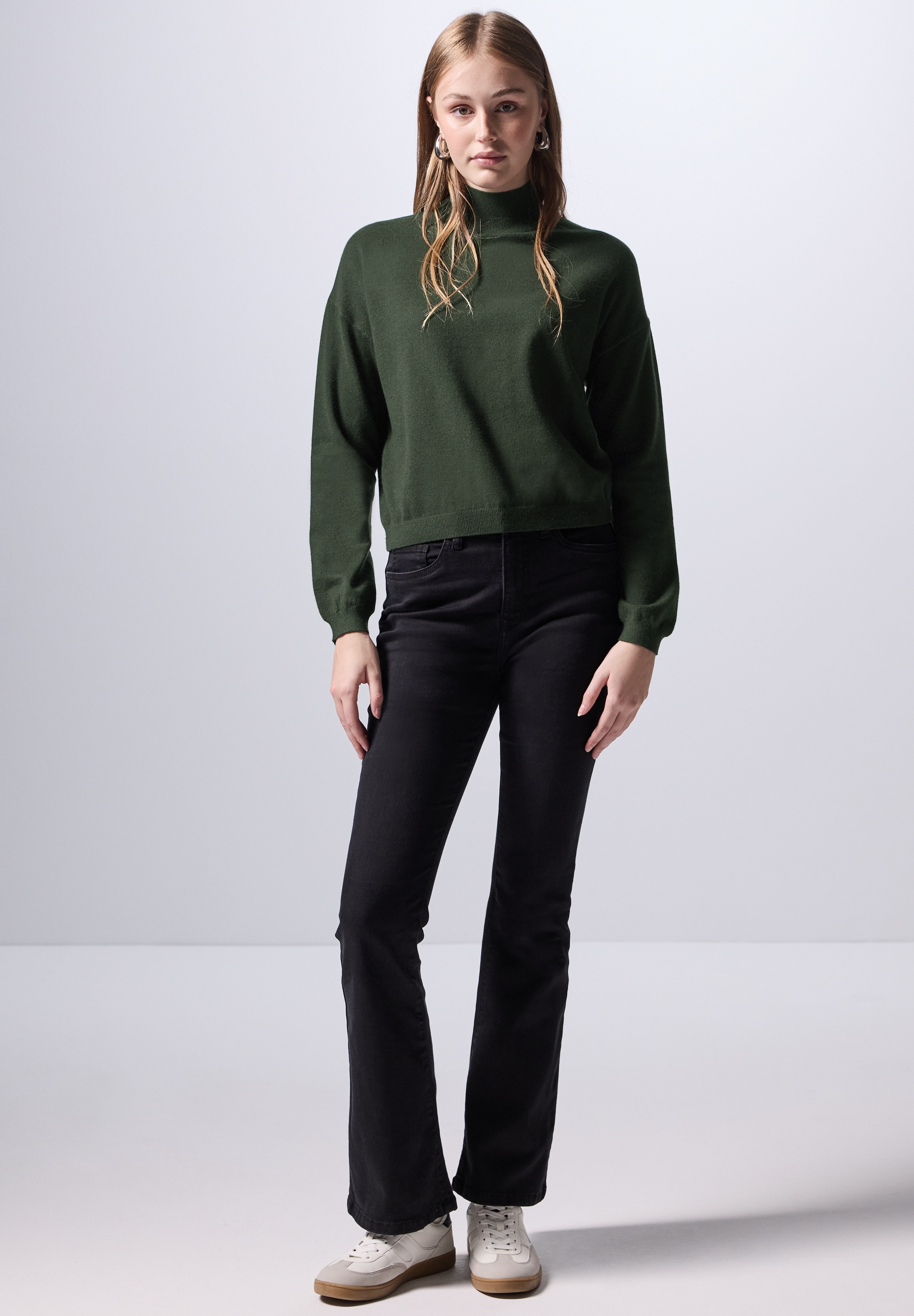 STREET ONE STUDIO Strickpullover, mit Elastiksaum