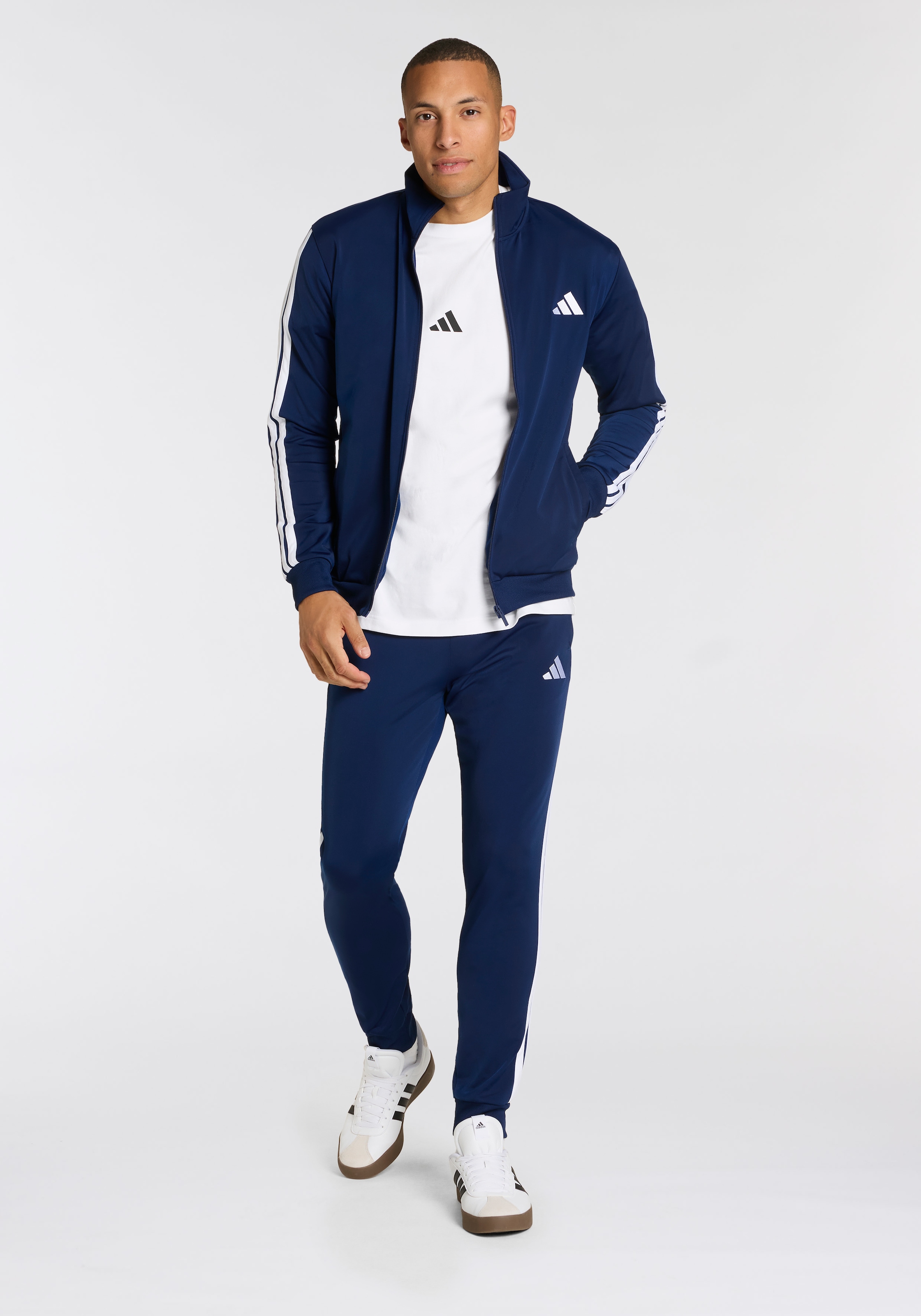 adidas Sportswear Trainingsanzug »M 3S TR TT TS«, (2 tlg.), Basic 3-Streifen Trikot