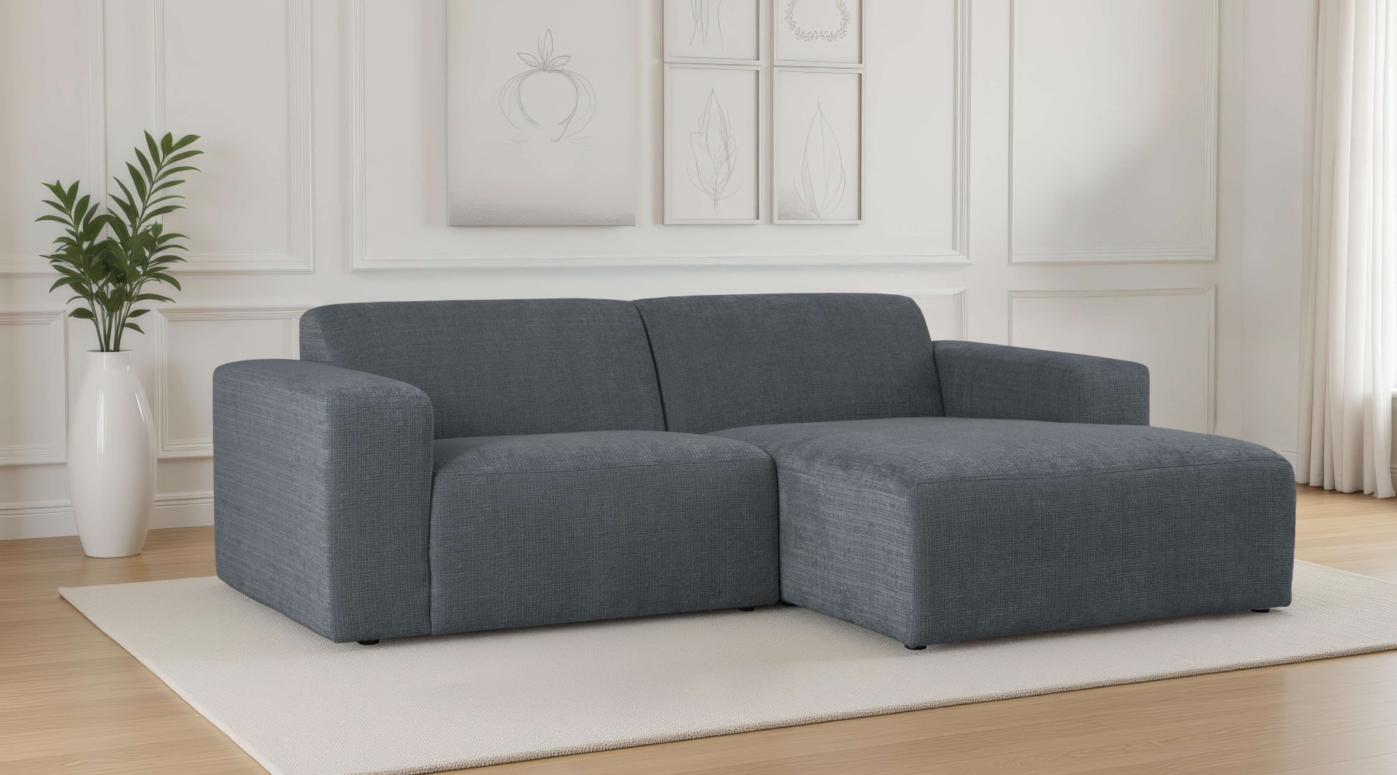 OTTO home Ecksofa "Koa, 228 cm, L-Form, Modulsofa in Cord, Chenille, Strukt günstig online kaufen