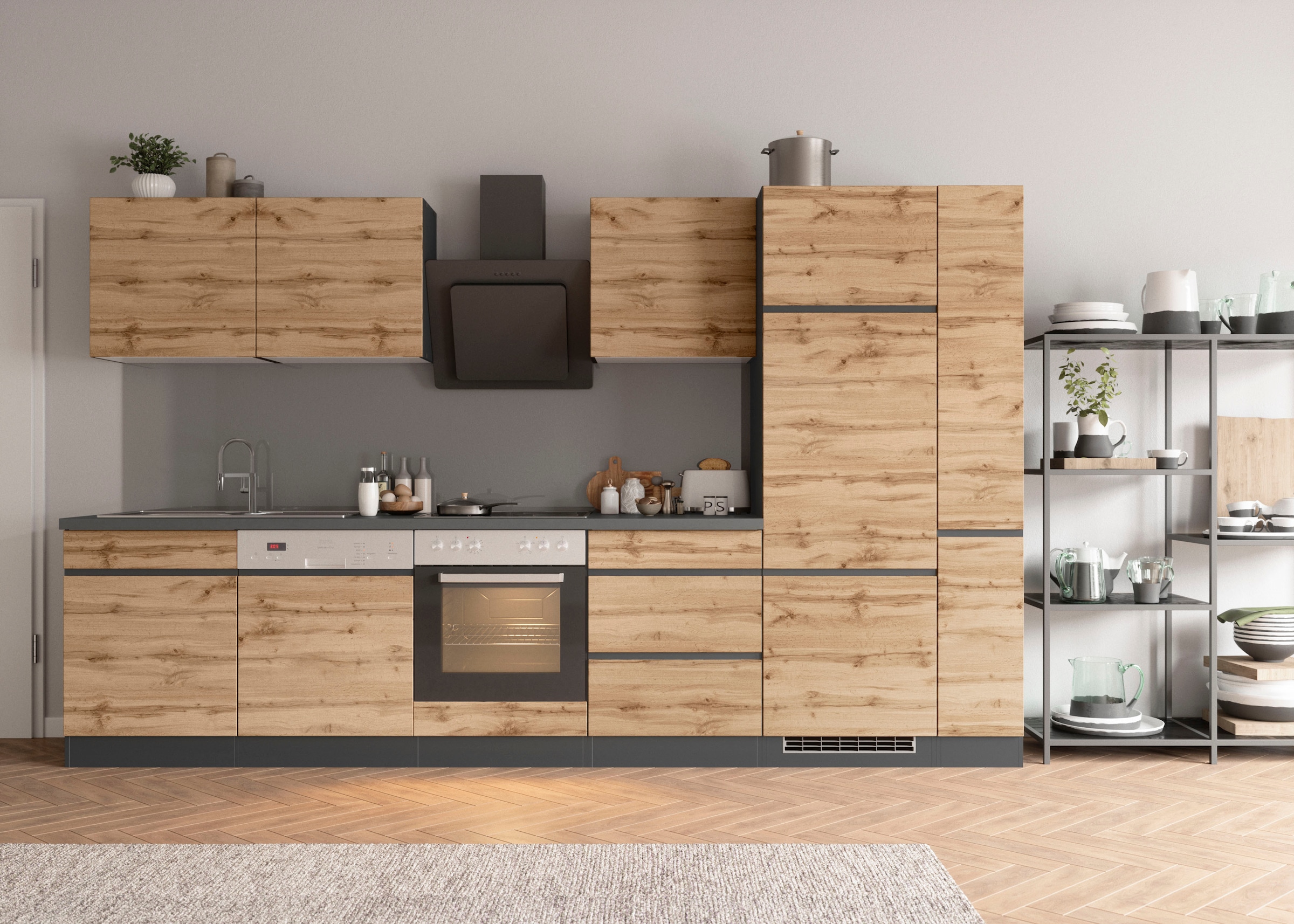 KOCHSTATION Küchenzeile "KS-Riesa" Stellbreite 330 cm, wahlweise mit oder o günstig online kaufen