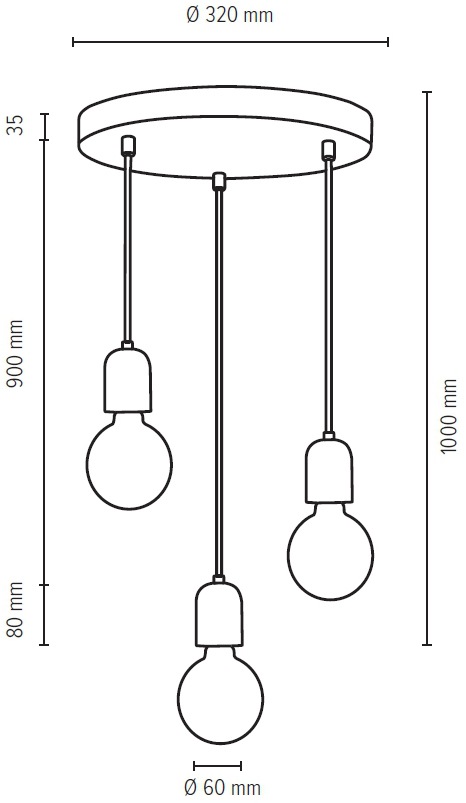 SPOT Light Pendelleuchte »AMORY«, 3 flammig, Leuchtmittel E27 | ohne Leuchtmittel, Hängeleuchte, Echtes Beton - handgefertigt, Textilkabel, Naturprodukt