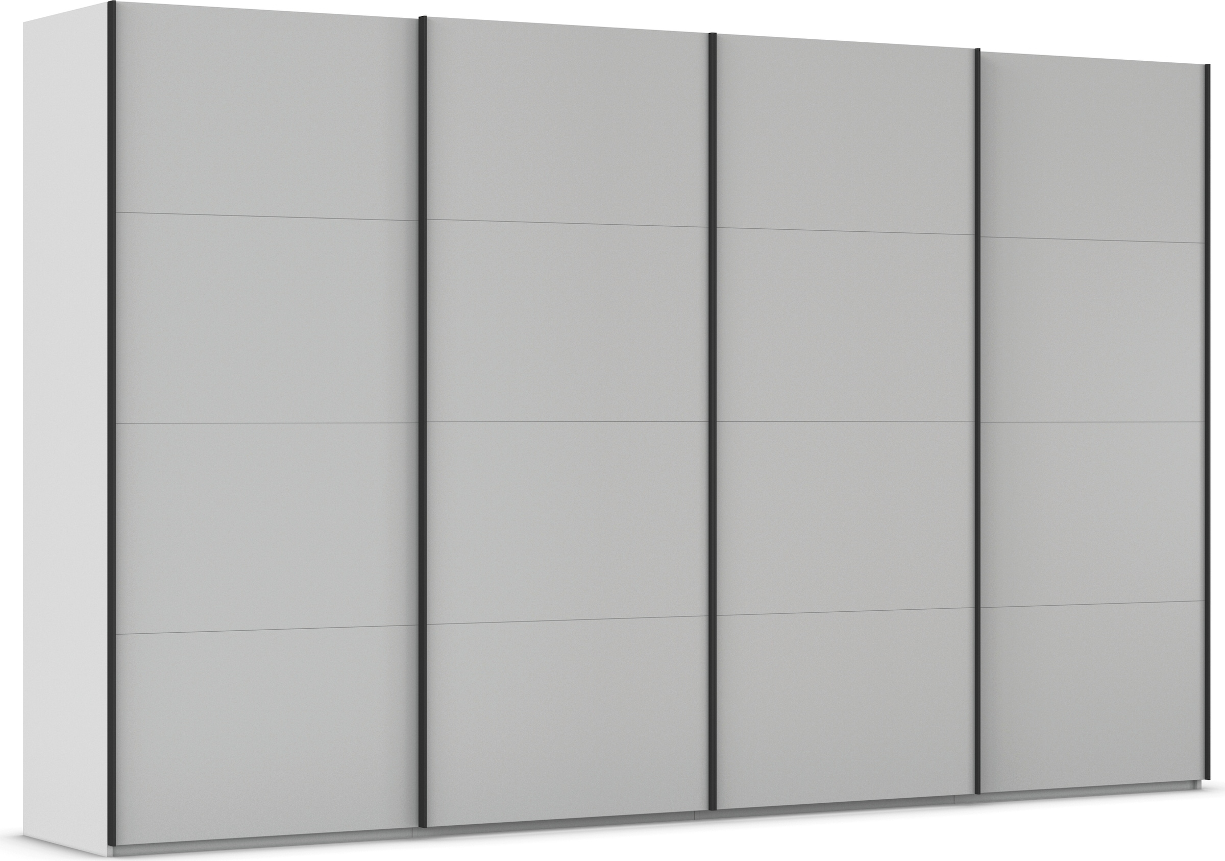 rauch Schwebetürenschrank "Kleiderschrank Schrank Garderobe Schlafzimmerschrank SCALE-FYRA" edle viergeteilte Türen viele Farben und Griff-Farben MADE IN GERMANY