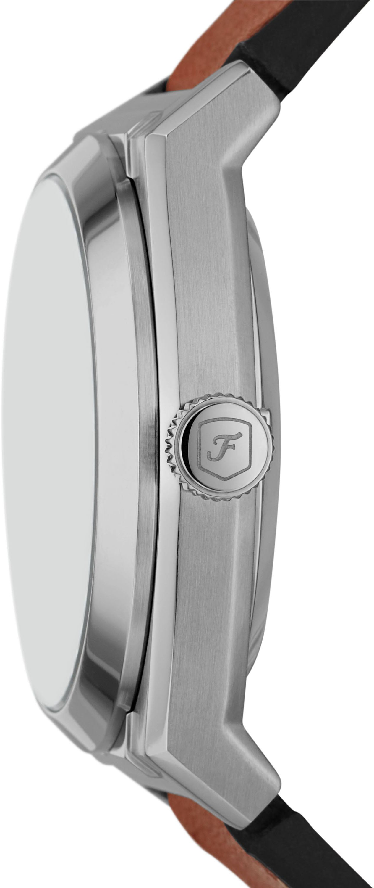 Fossil Automatikuhr »EVERETT«, Armbanduhr, Herrenuhr, Mechanische Uhr, Lederarmband, analog