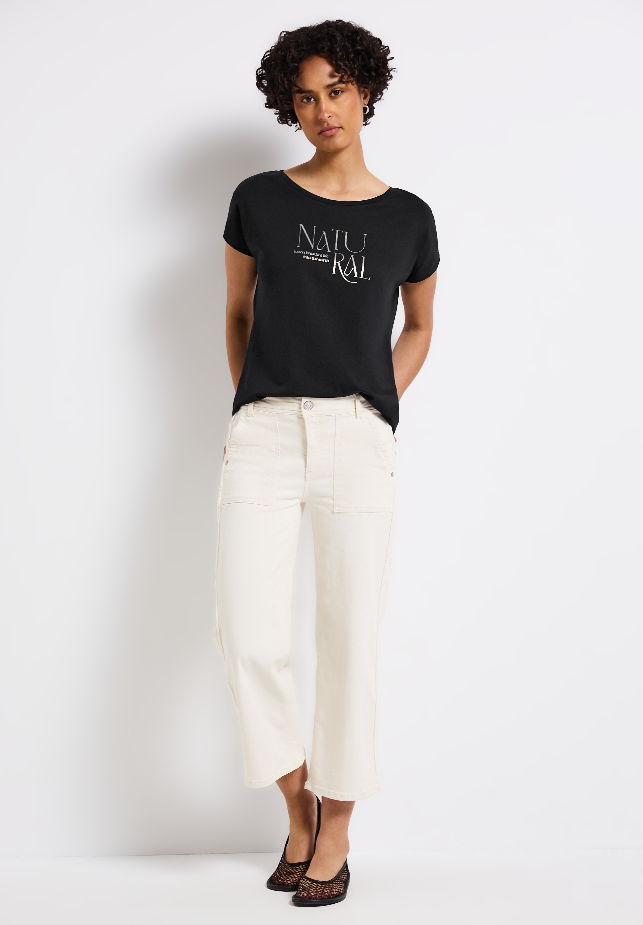 STREET ONE Shirttop, mit Schriftzug