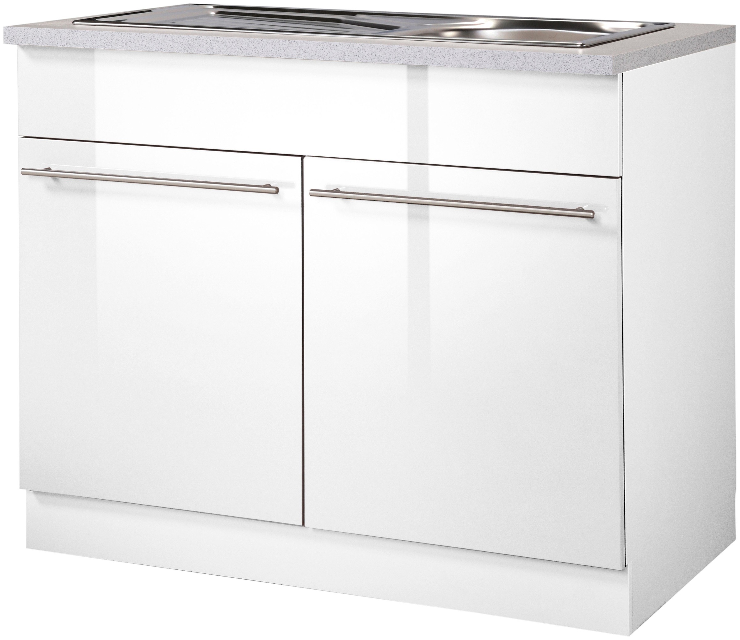 wiho Küchen Spülenschrank "Chicago, TOPSELLER" 100 cm breit, inkl. Einbausp günstig online kaufen