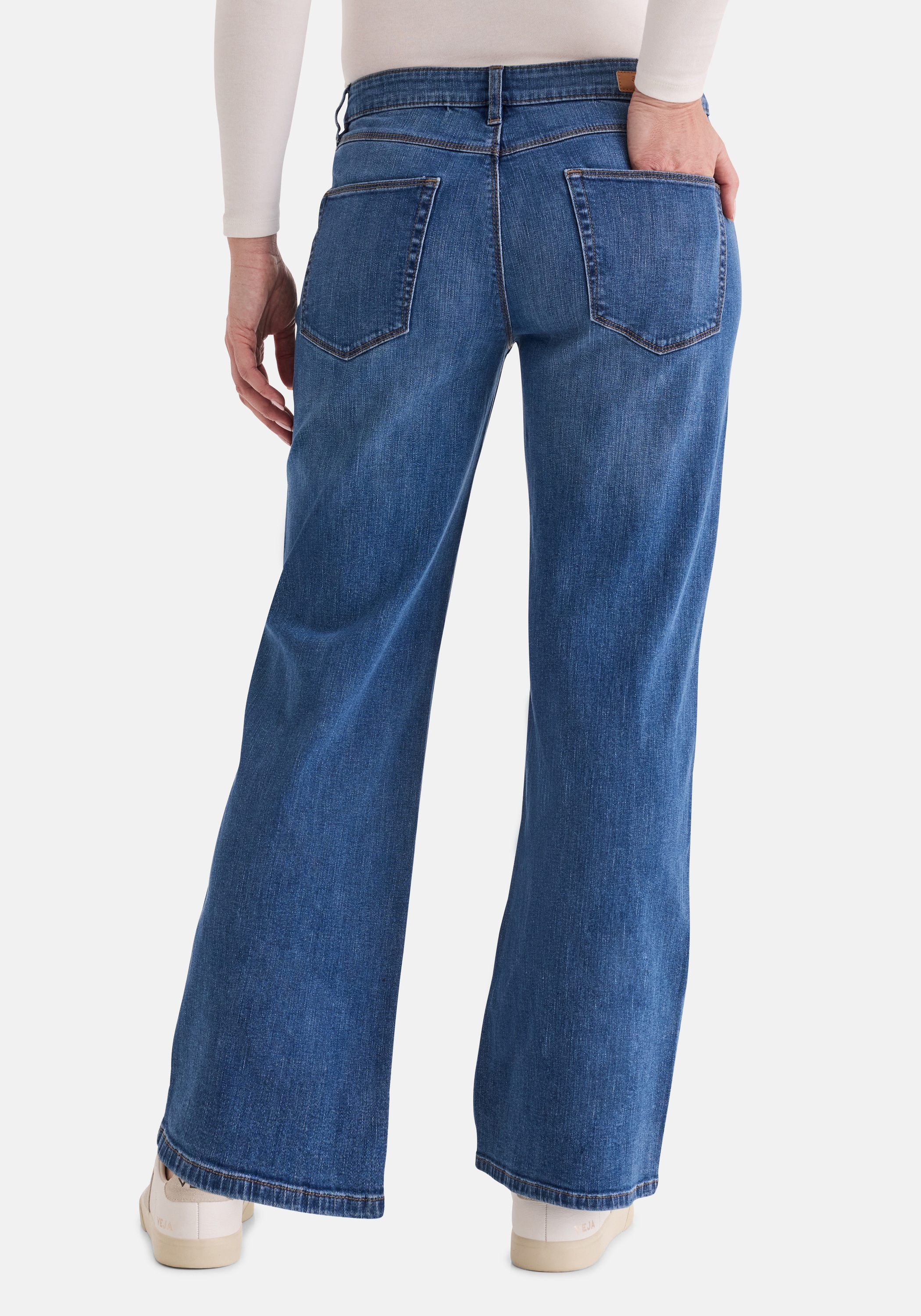 STOOKER WOMEN 5-Pocket-Jeans »MARY Denim 5-Pocket Hose« Wide Leg Fit Casual Clean Wash Stretch für Damen