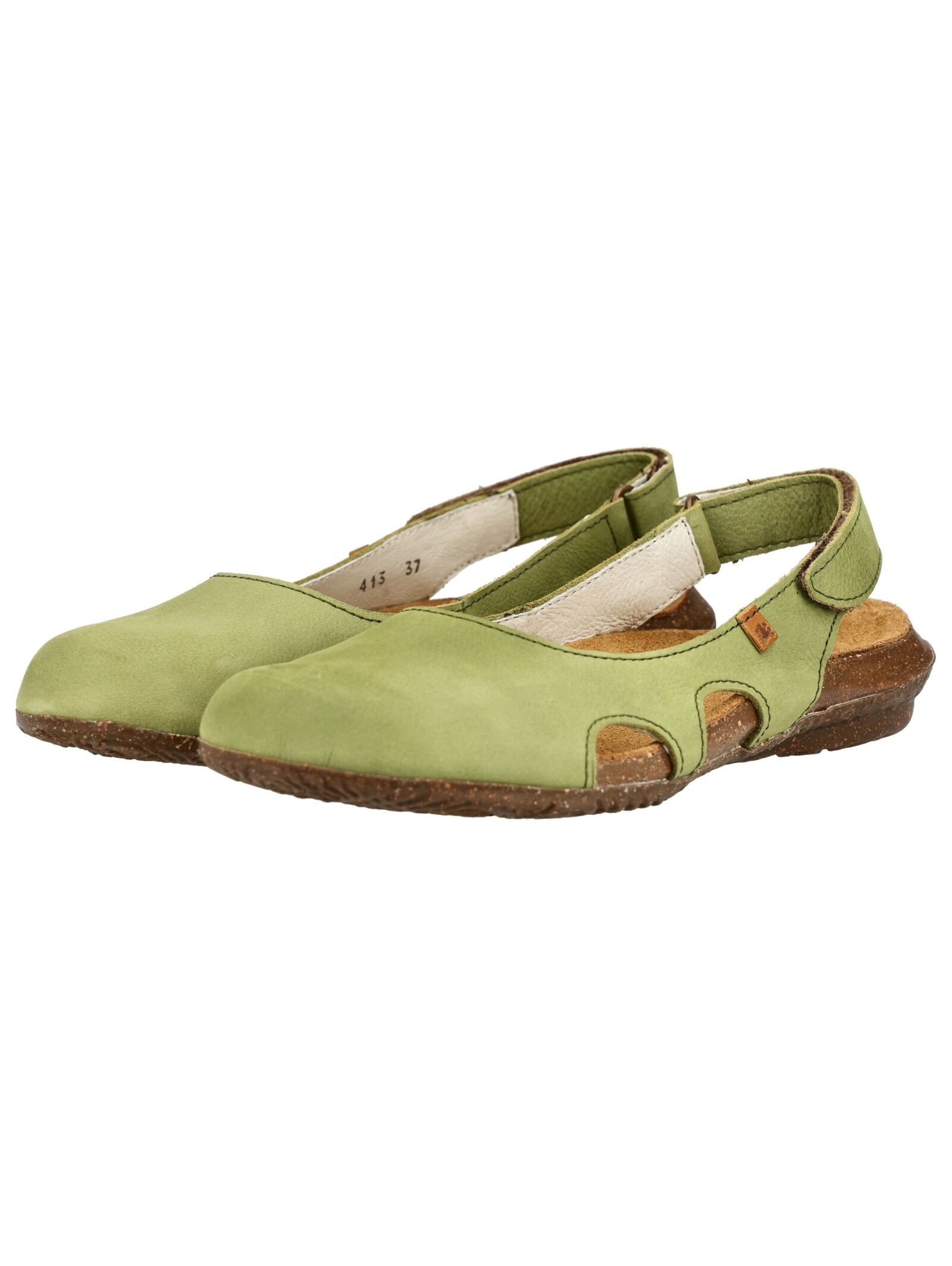 Ballerina EL NATURALISTA "El Naturalista Ballerinas Leder", Damen, Gr. 41, hellgrün, Leder, Schuhe Ballerina 3